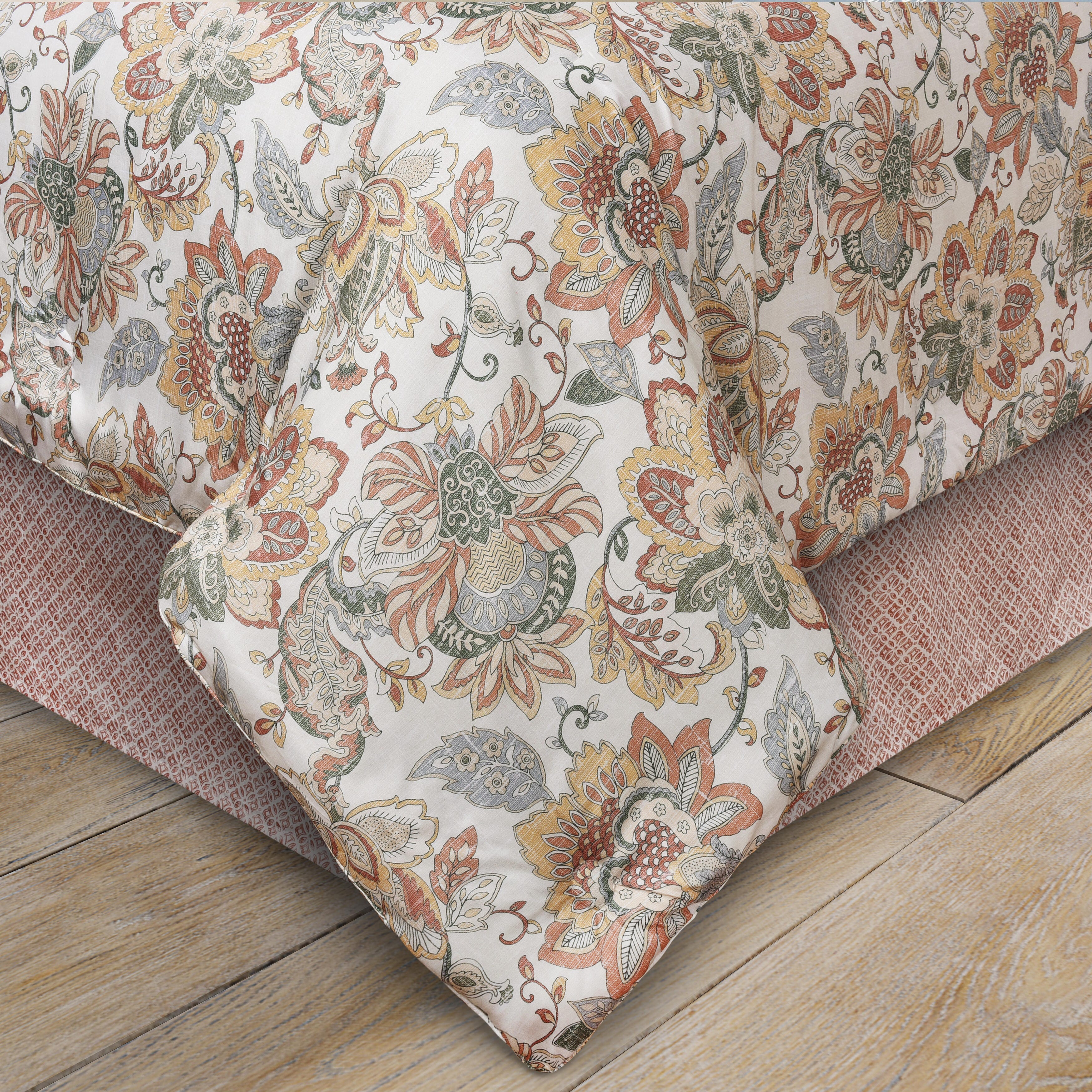 Royal Court Janessa 4 Piece King Comforter Set, Spice, large