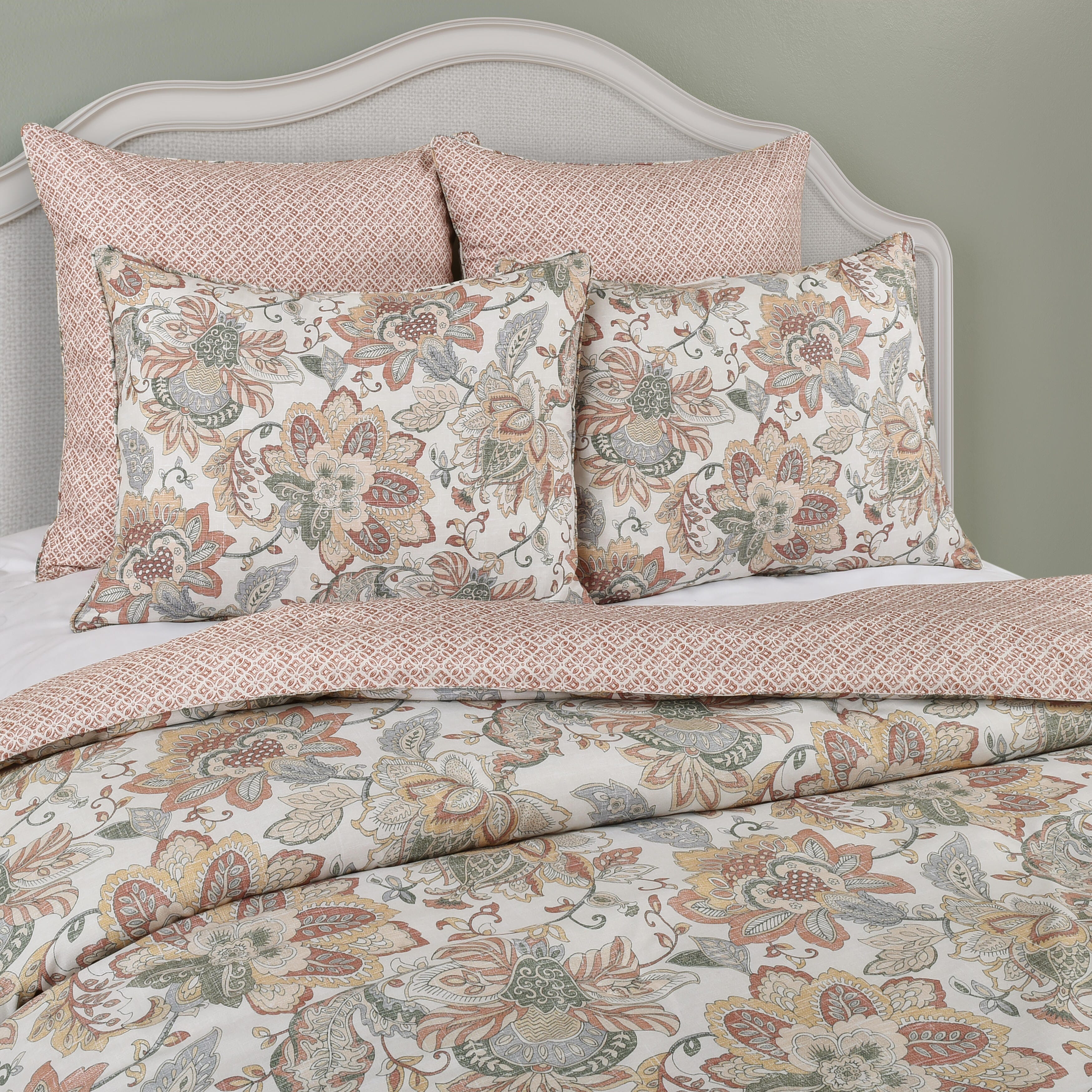 Royal Court Janessa 4 Piece King Comforter Set, Spice, large