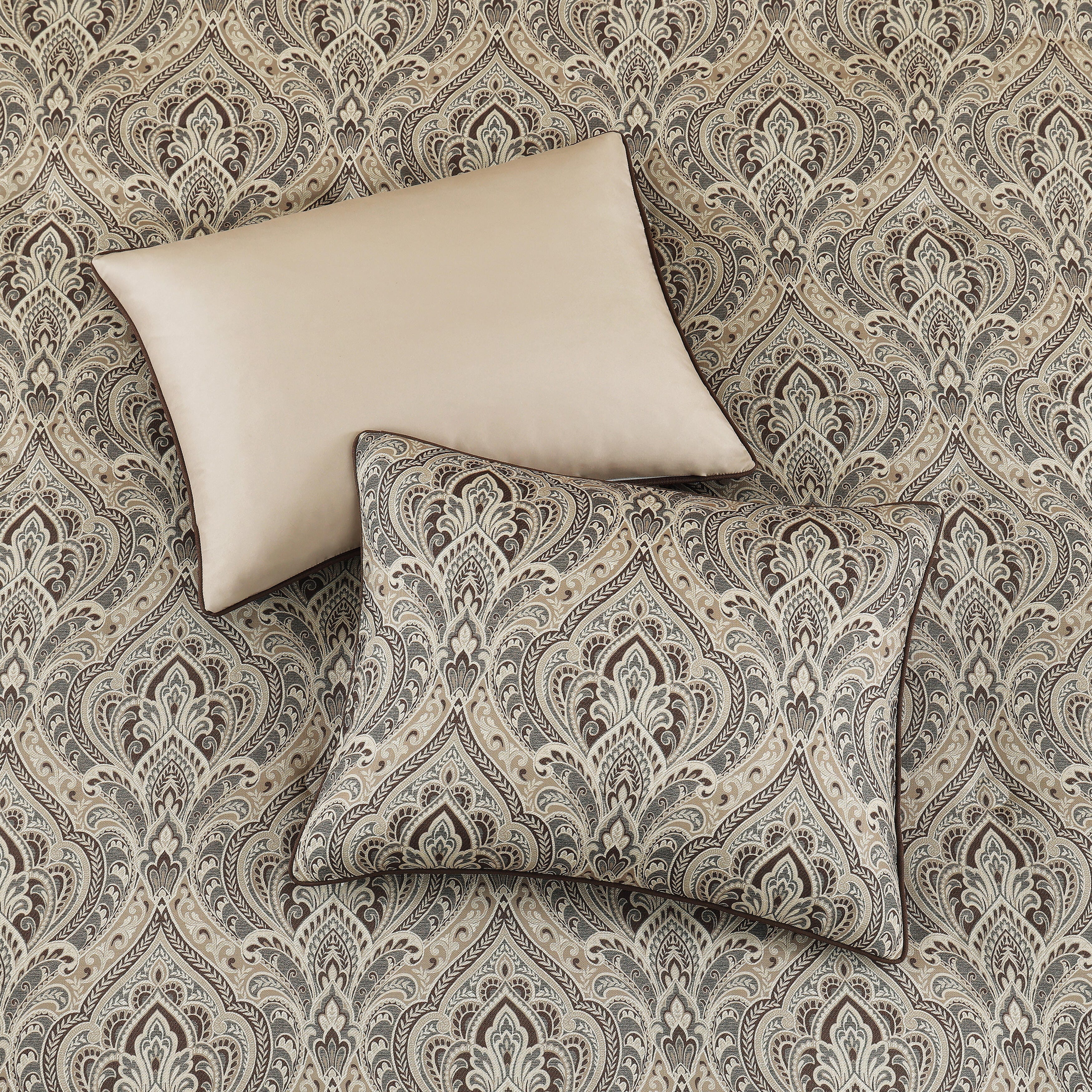 Royal Court Maren 3 Piece King/California King Comforter Set, Chocolate, large