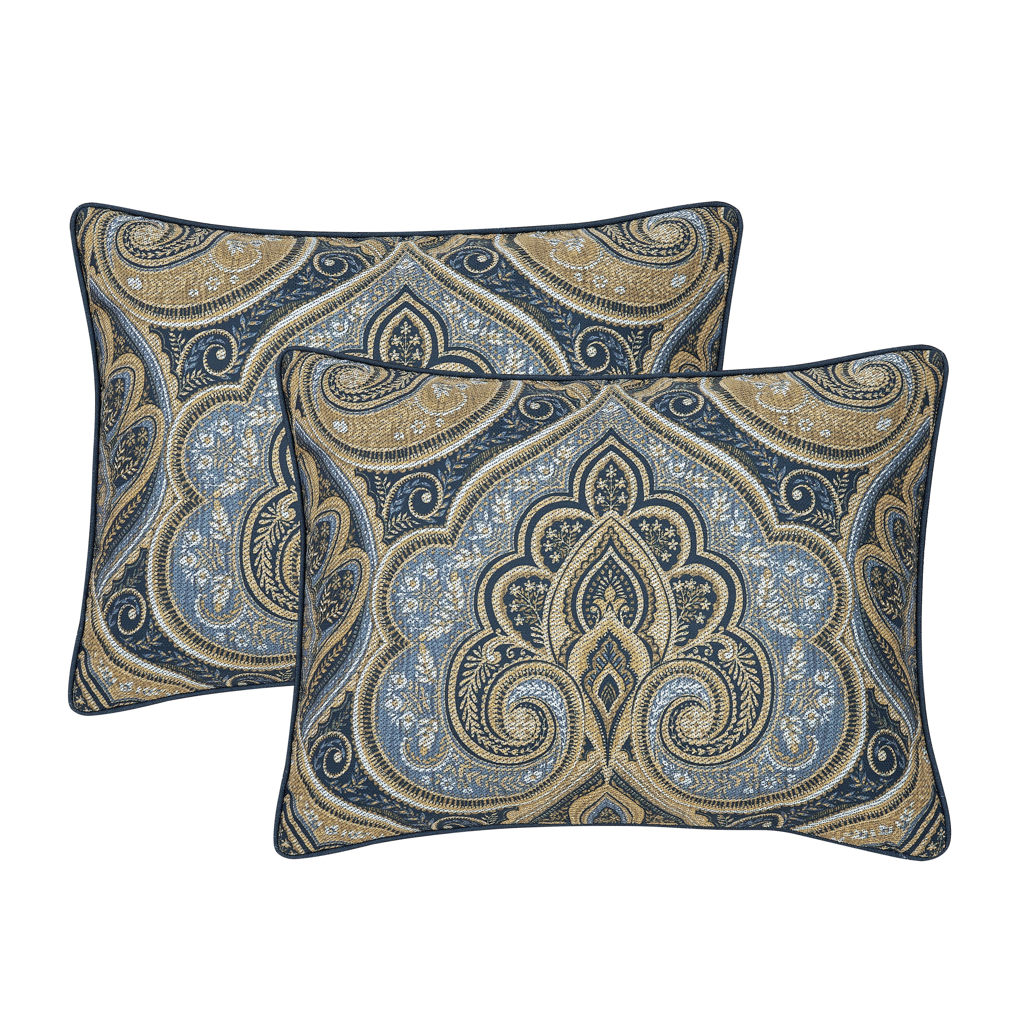 Royal Court Messina 3 Piece Full/Queen Comforter Set, Navy, large