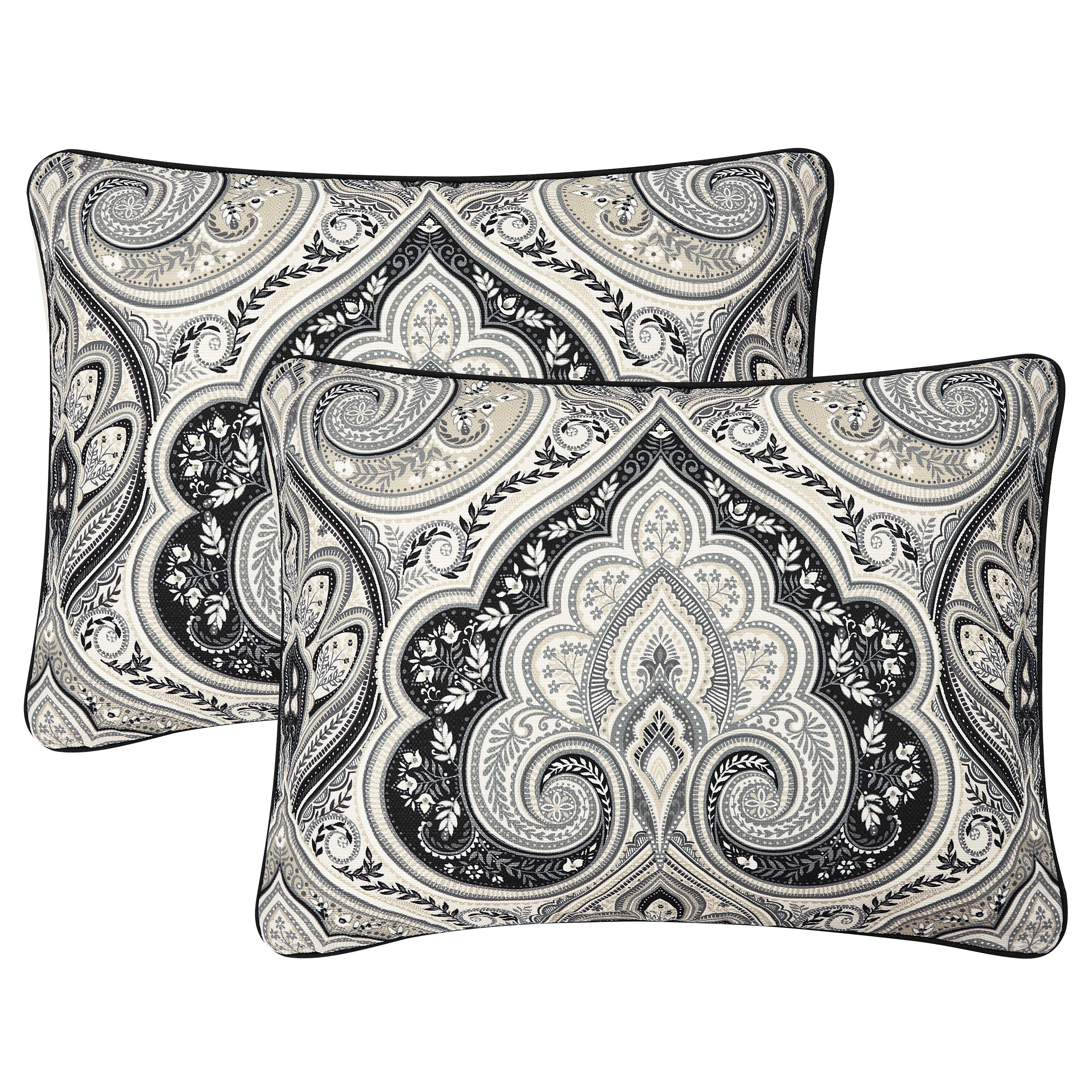 Royal Court Messina 3 Piece King/California King Comforter Set, Black, large