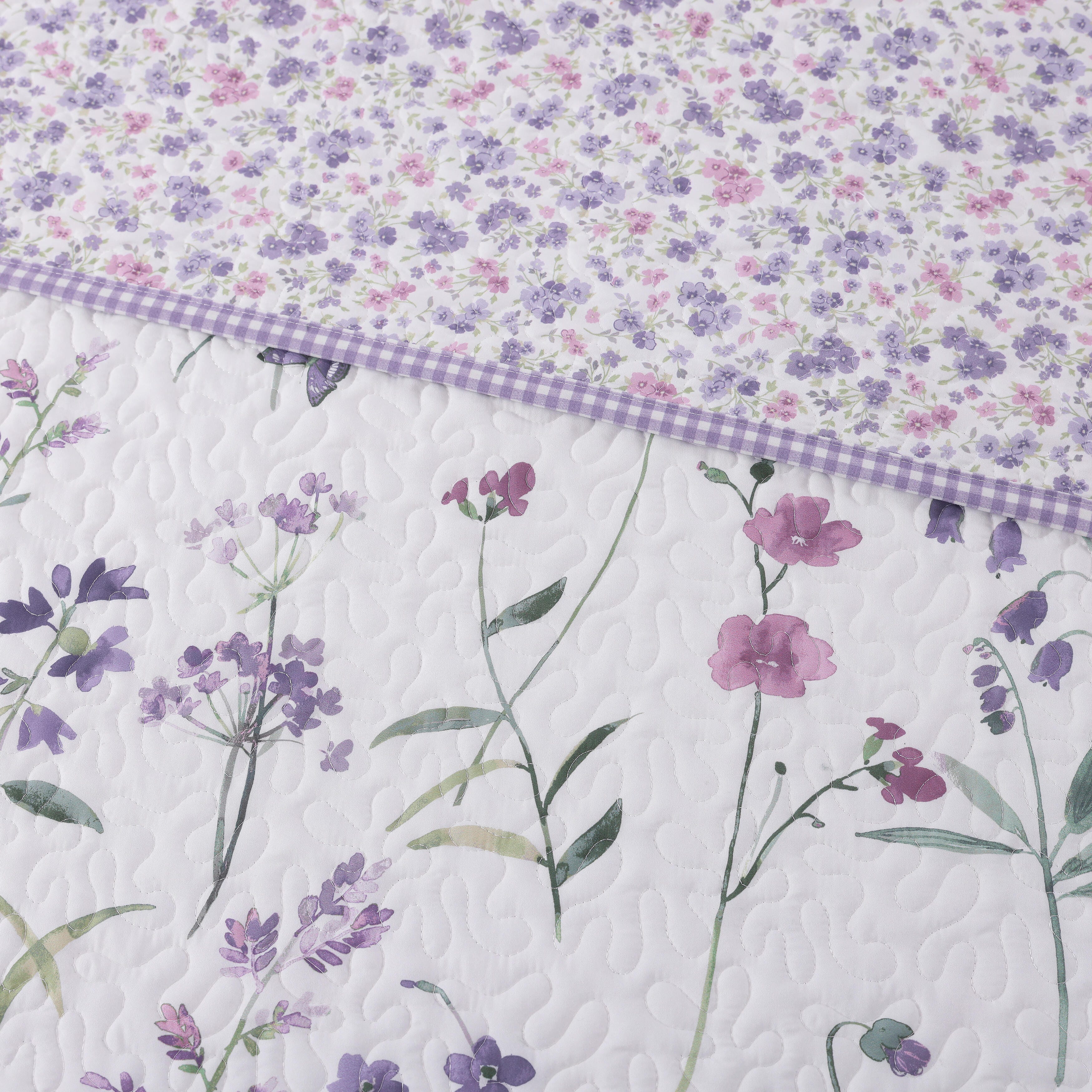 Royal Court Nola 3 Piece King Quilt Set, Lilac, large