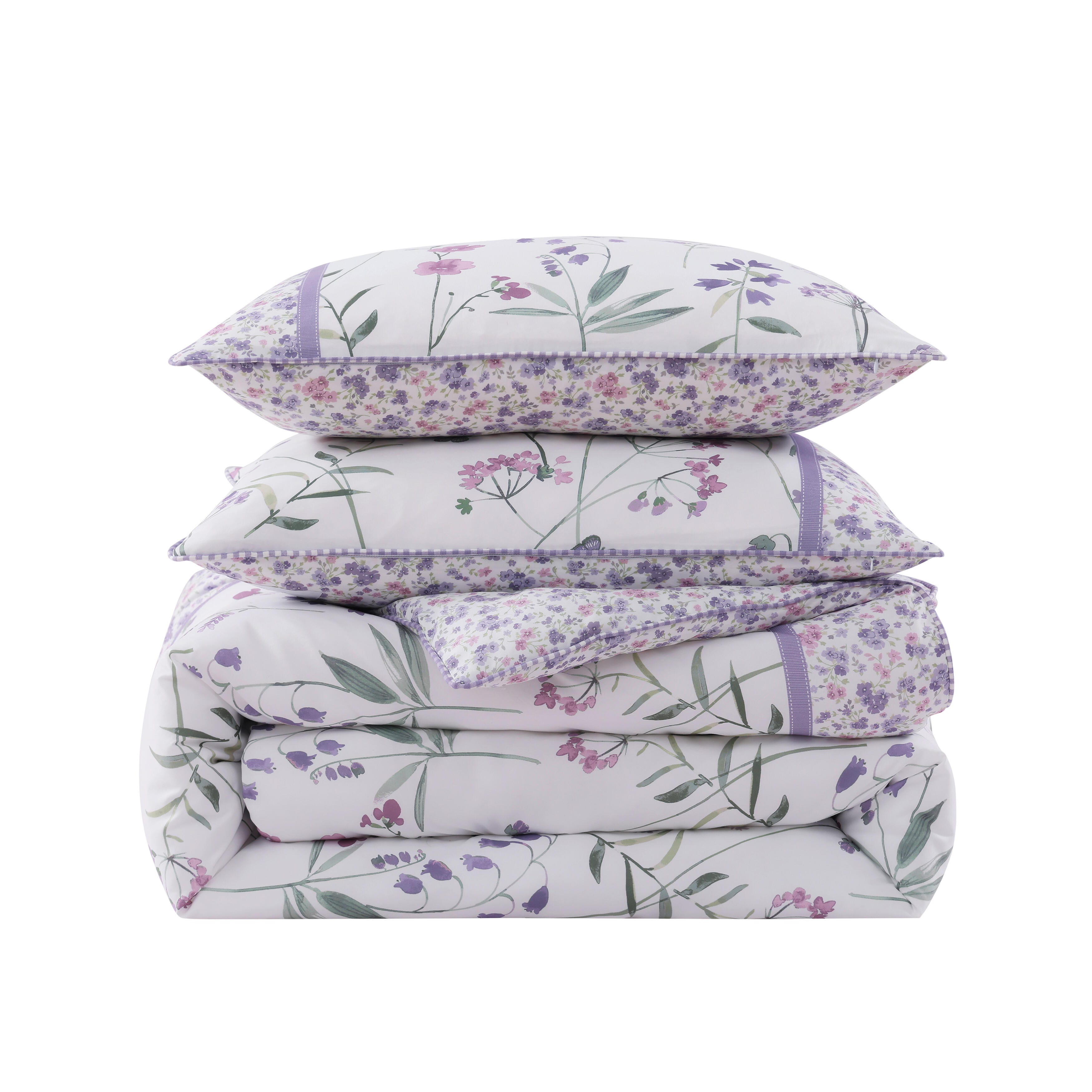 Royal Court Nola 4 Piece California King Comforter Set, Lilac, rollover