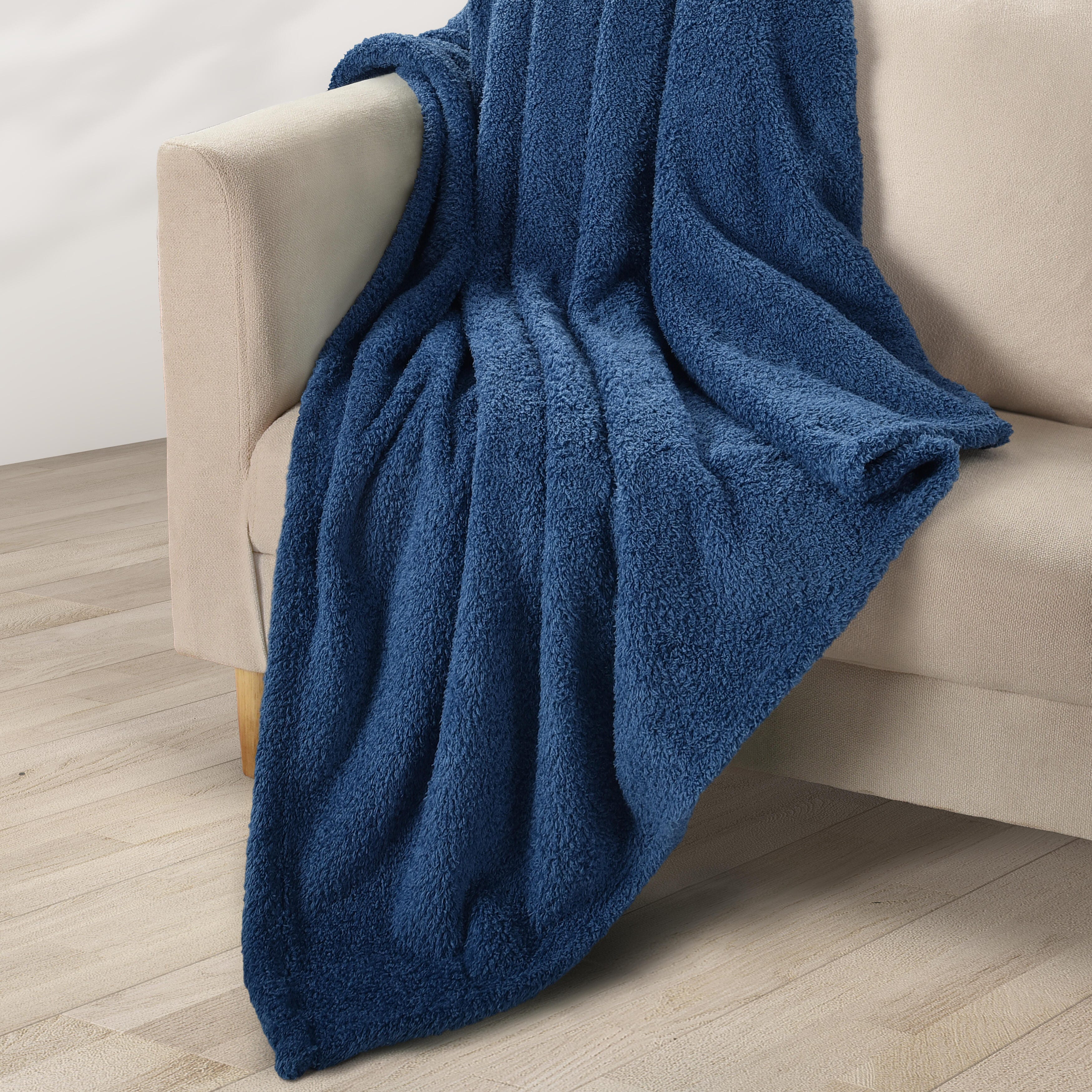 J. Queen Bold Cozy Throw, Blue, large