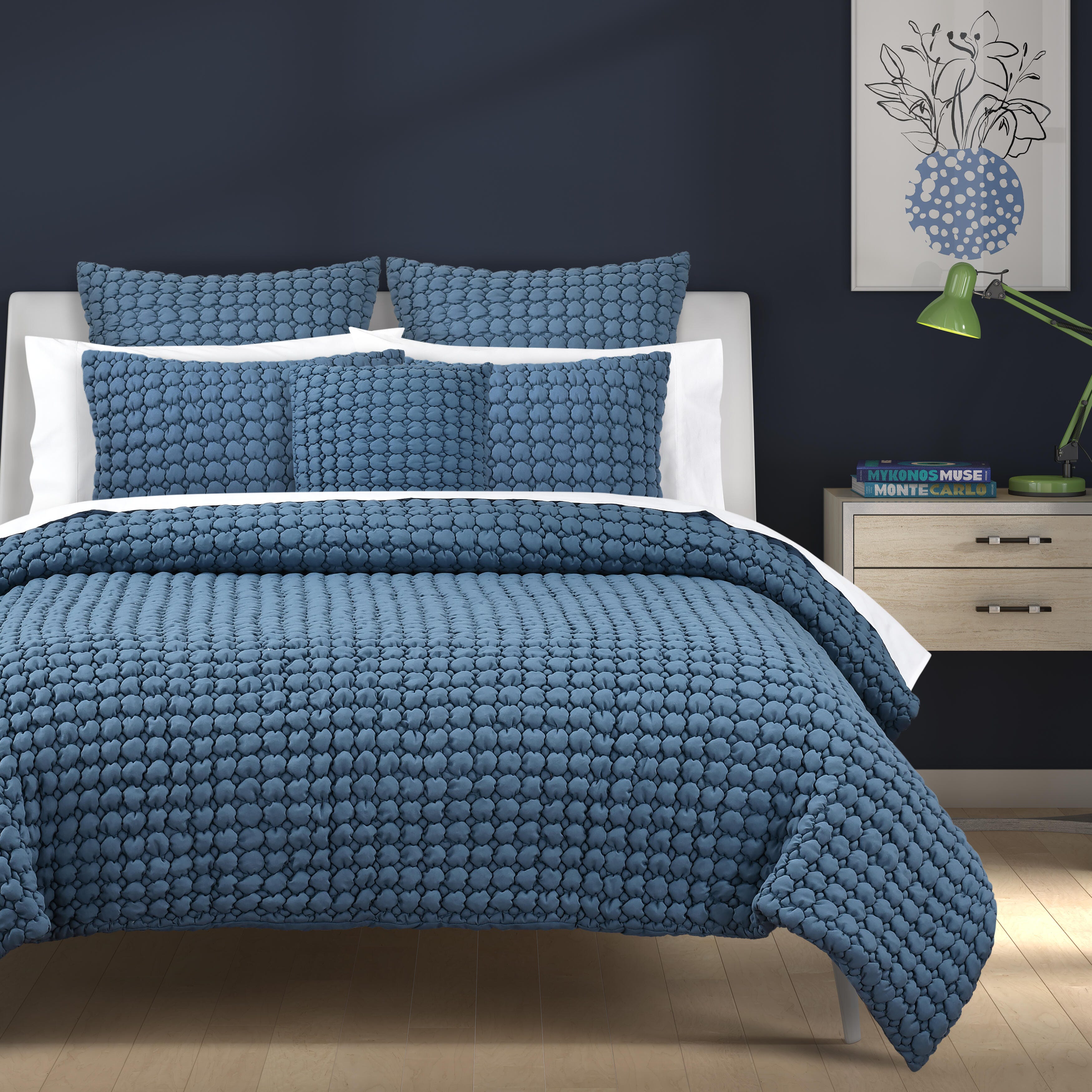 J. Queen Bold Cloud Puff Decorative Throw Pillow, Blue, large