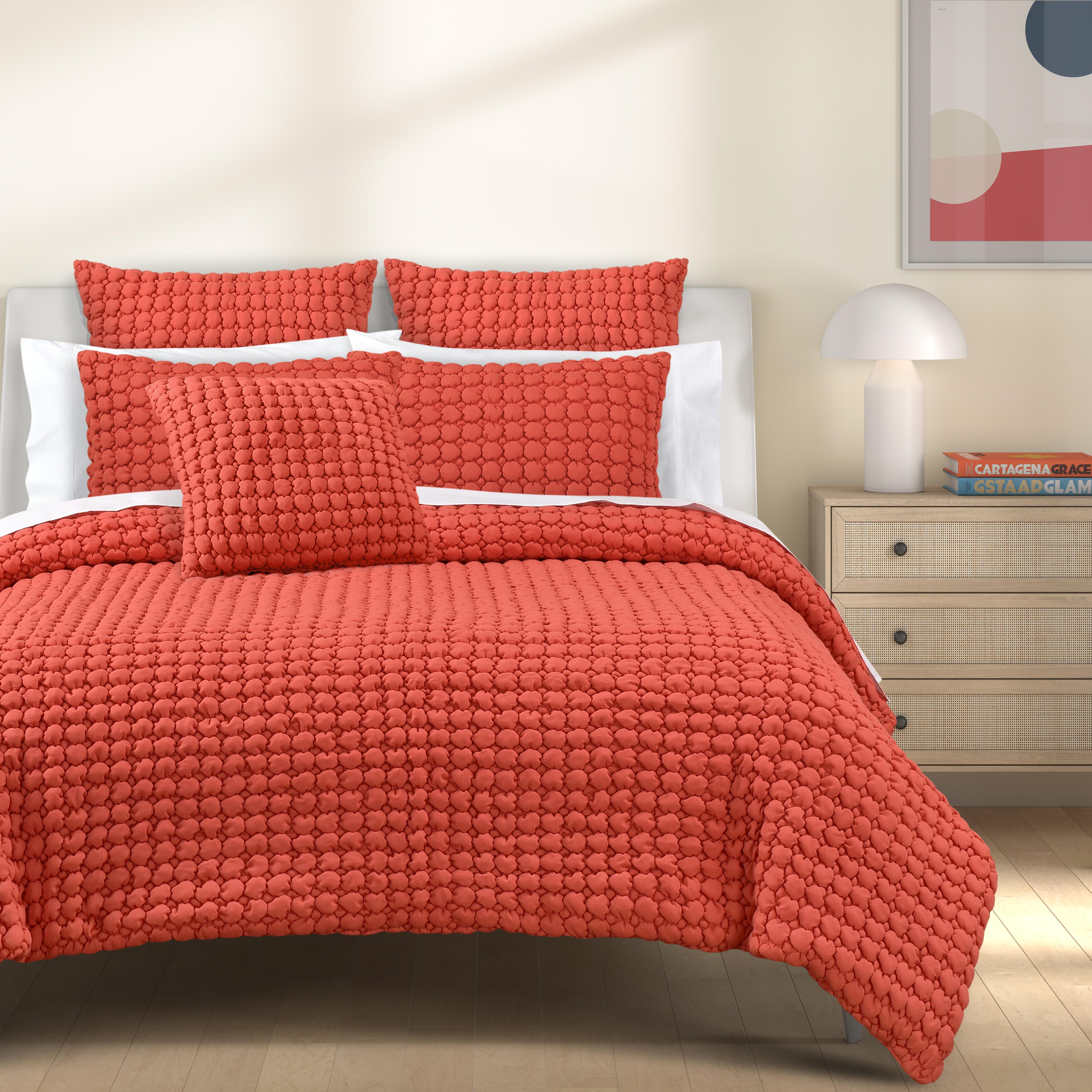 J. Queen Bold Cloud Puff Decorative Throw Pillow, Melon, large