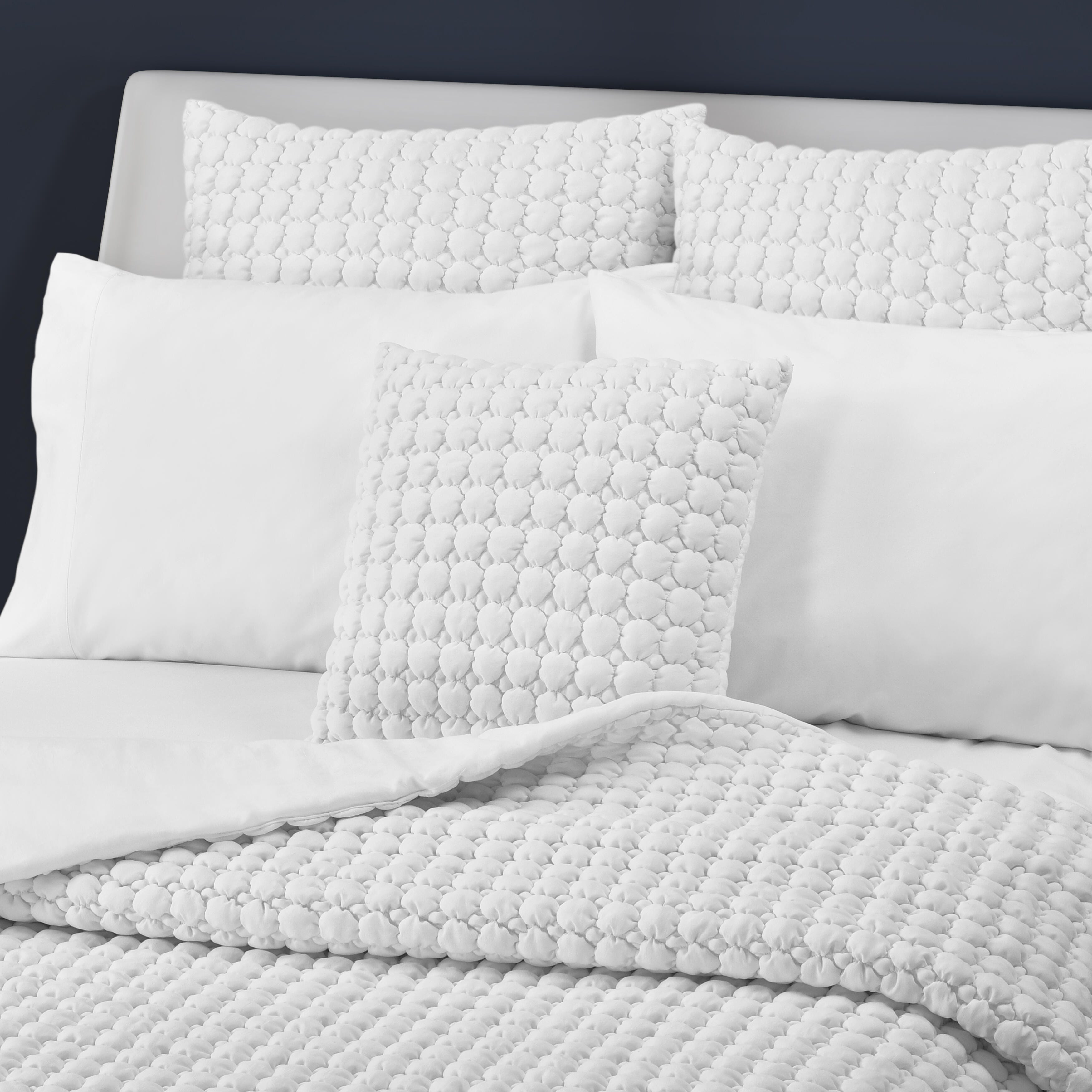 J. Queen Bold Cloud Puff Decorative Throw Pillow, White, large