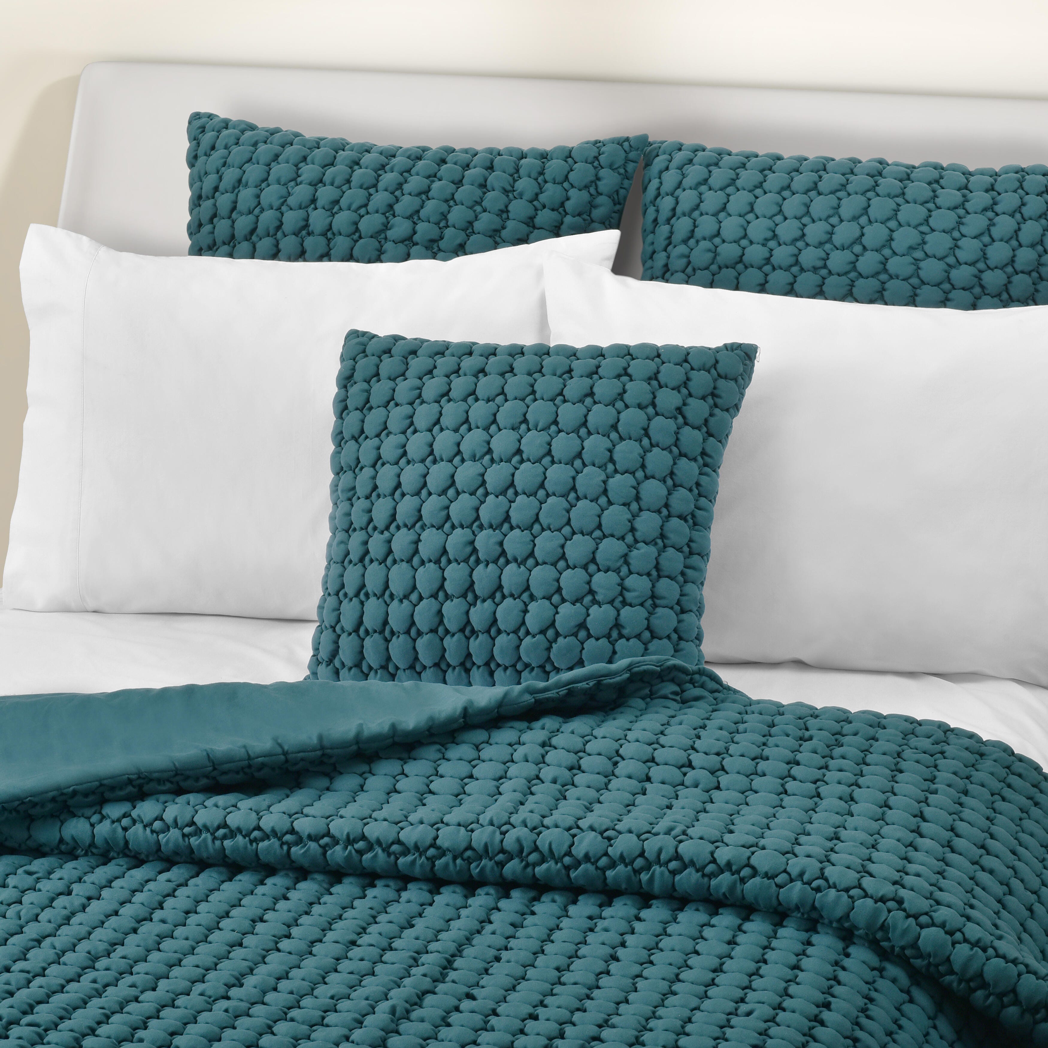 J. Queen Bold Cloud Puff Decorative Throw Pillow, Teal, large