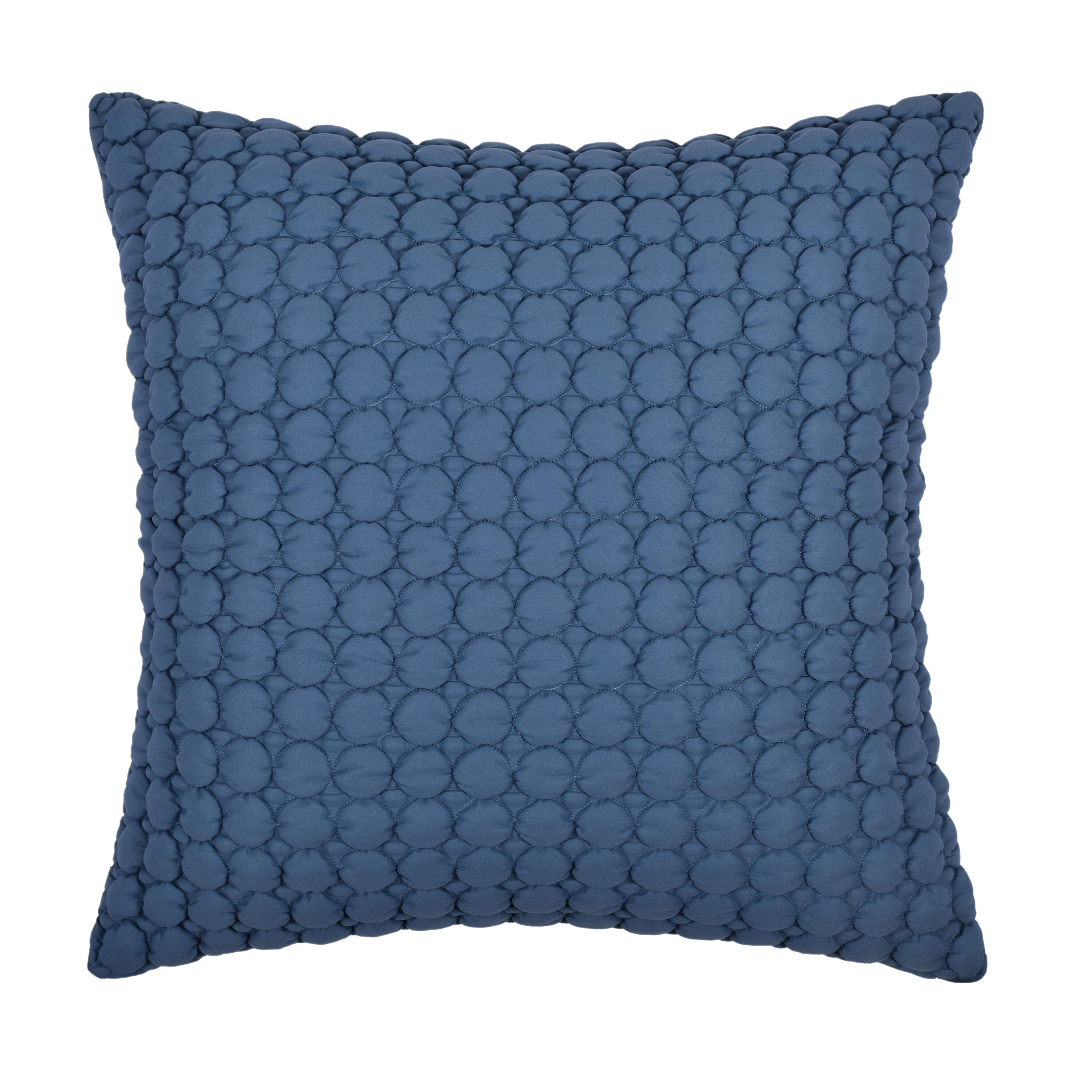 J. Queen Bold Cloud Puff Euro Quilted Sham, Blue, large