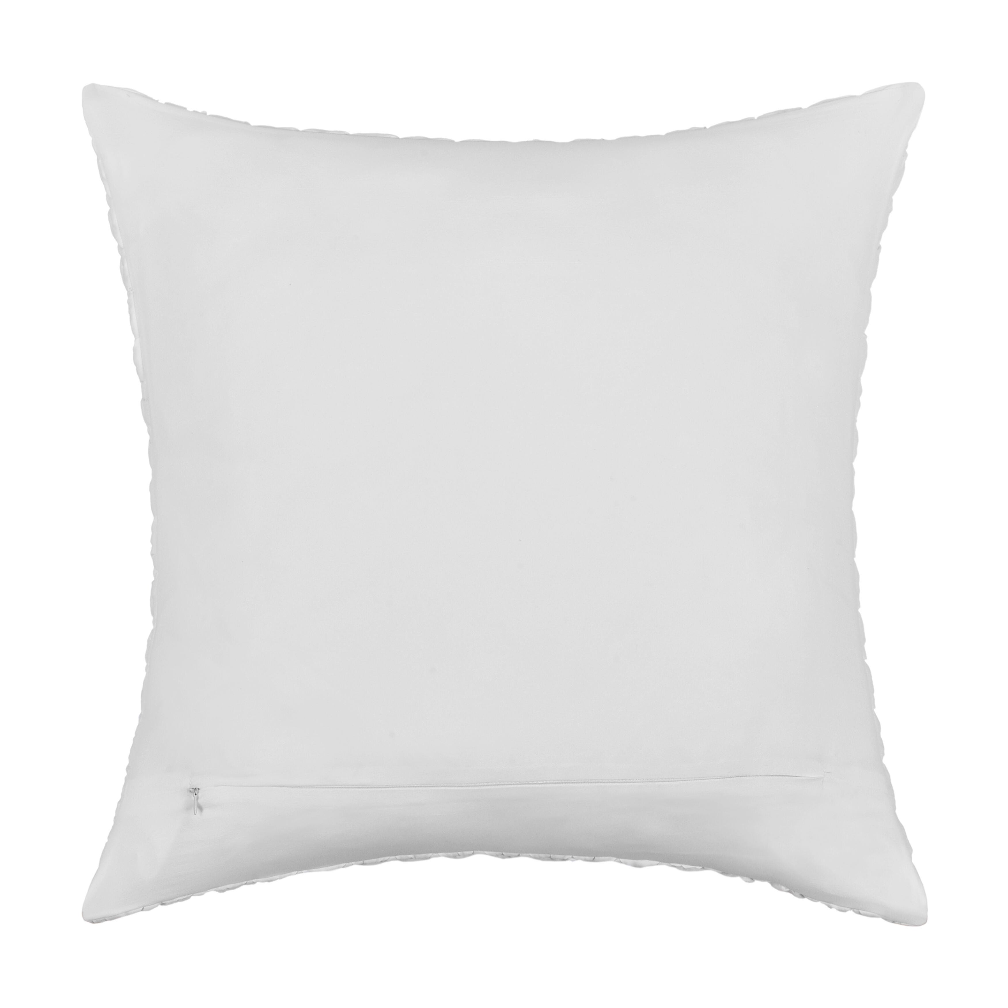 J. Queen Bold Cloud Puff Euro Quilted Sham, White, large