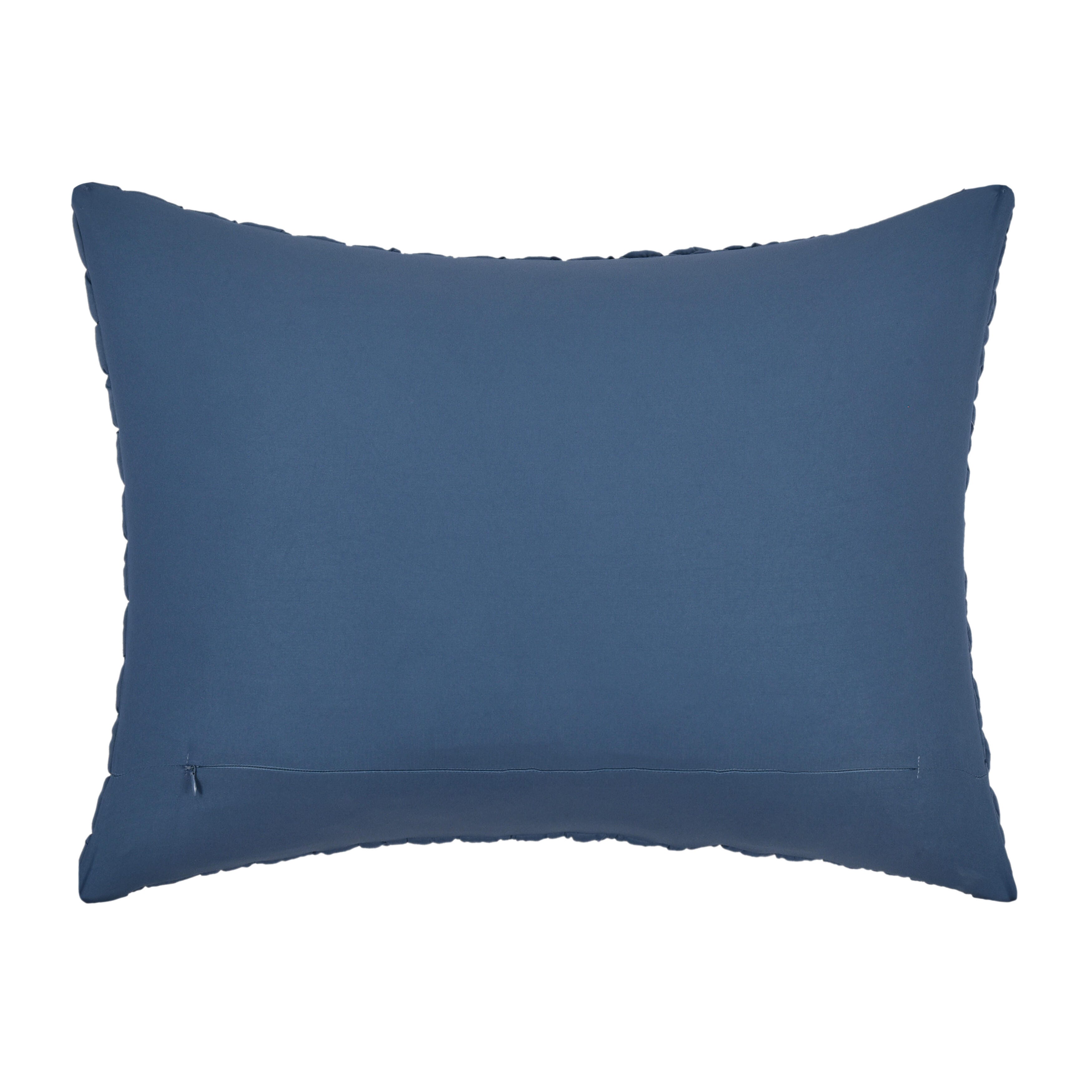 J. Queen Bold Cloud Puff 3 Piece Full/Queen Quilt Set, Blue, large