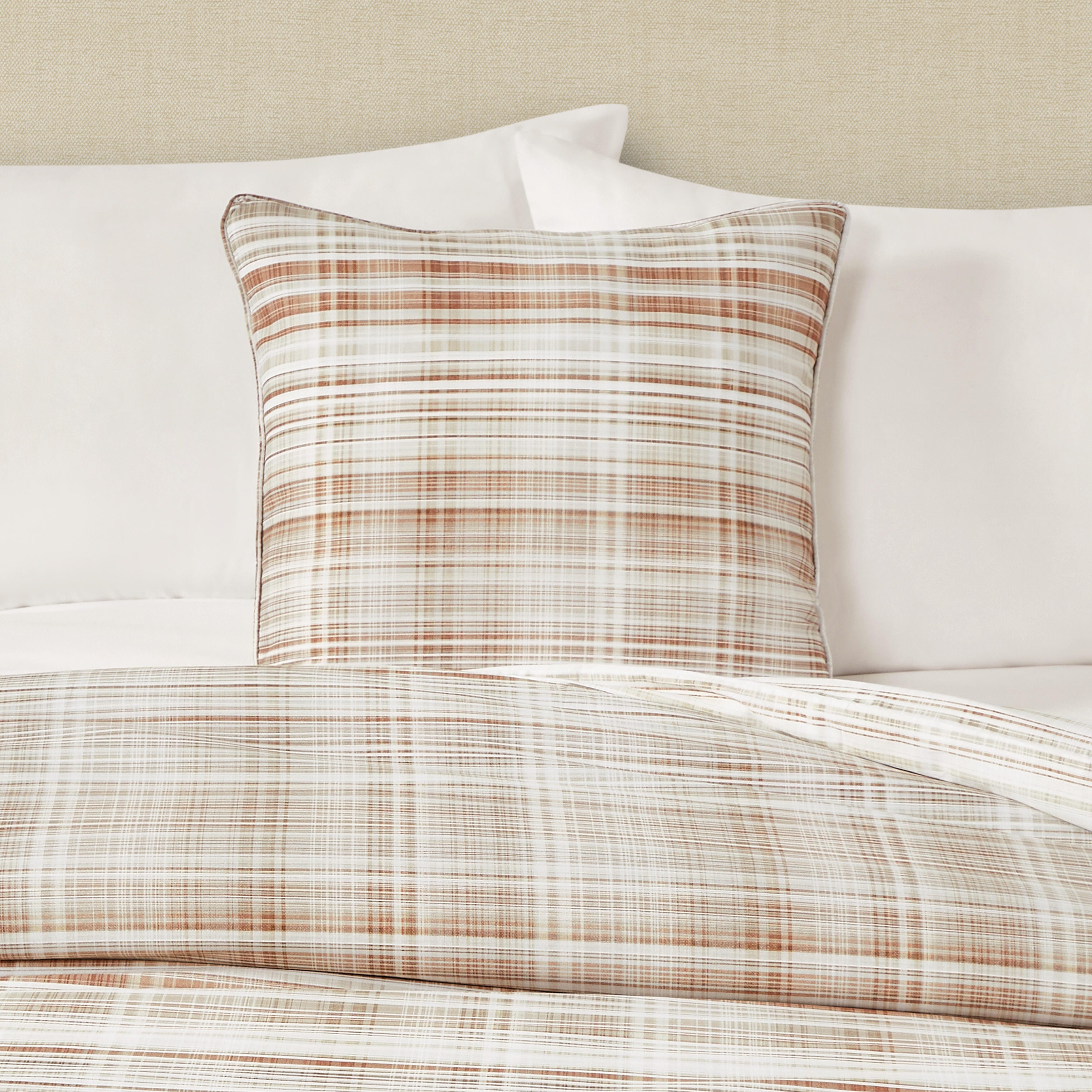 J. Queen Modern Pascal Decorative Throw Pillow, Cinnamon, large