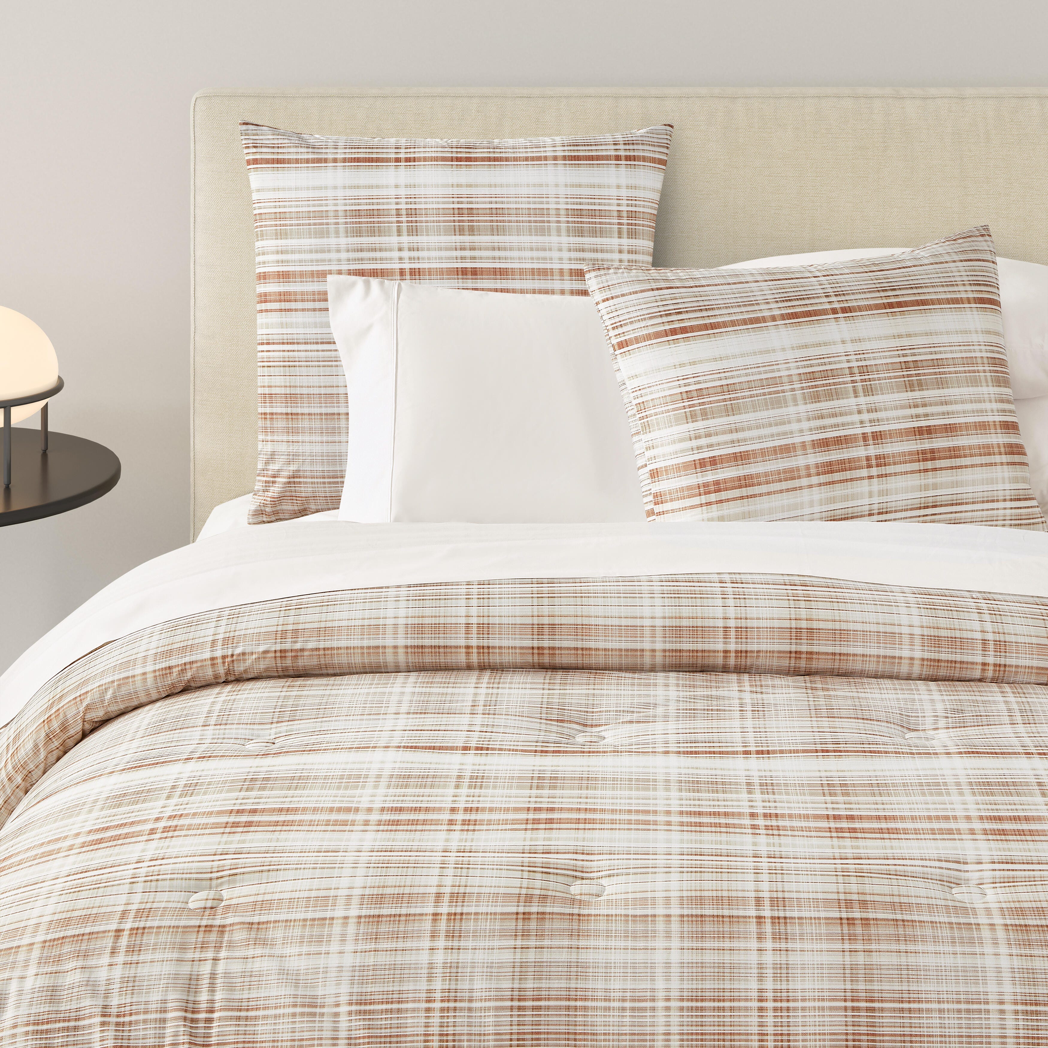 J. Queen Modern Pascal 3 Piece King/California King Comforter Set, Cinnamon, large