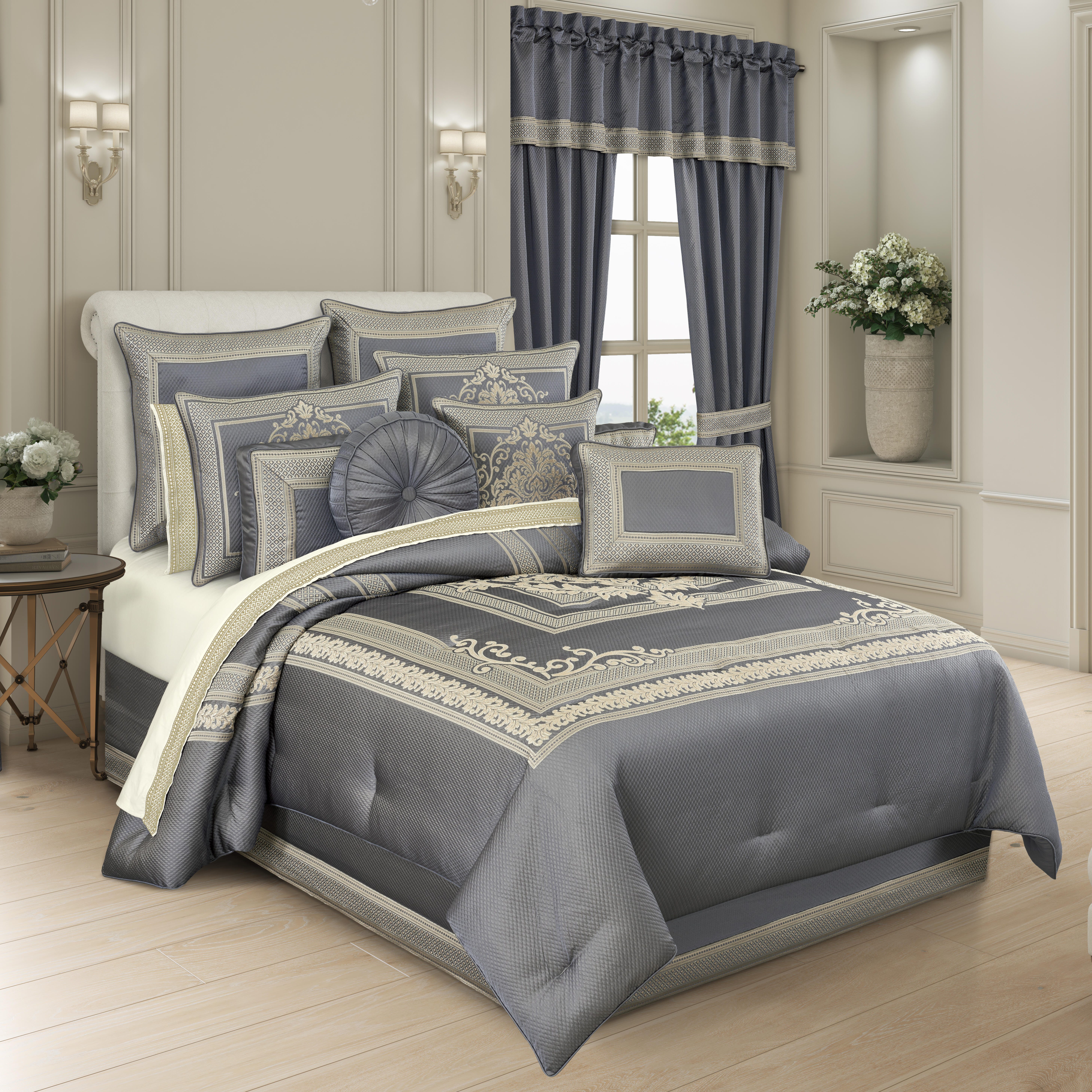 J. Queen New York Excelsior Euro Sham, French Blue, large