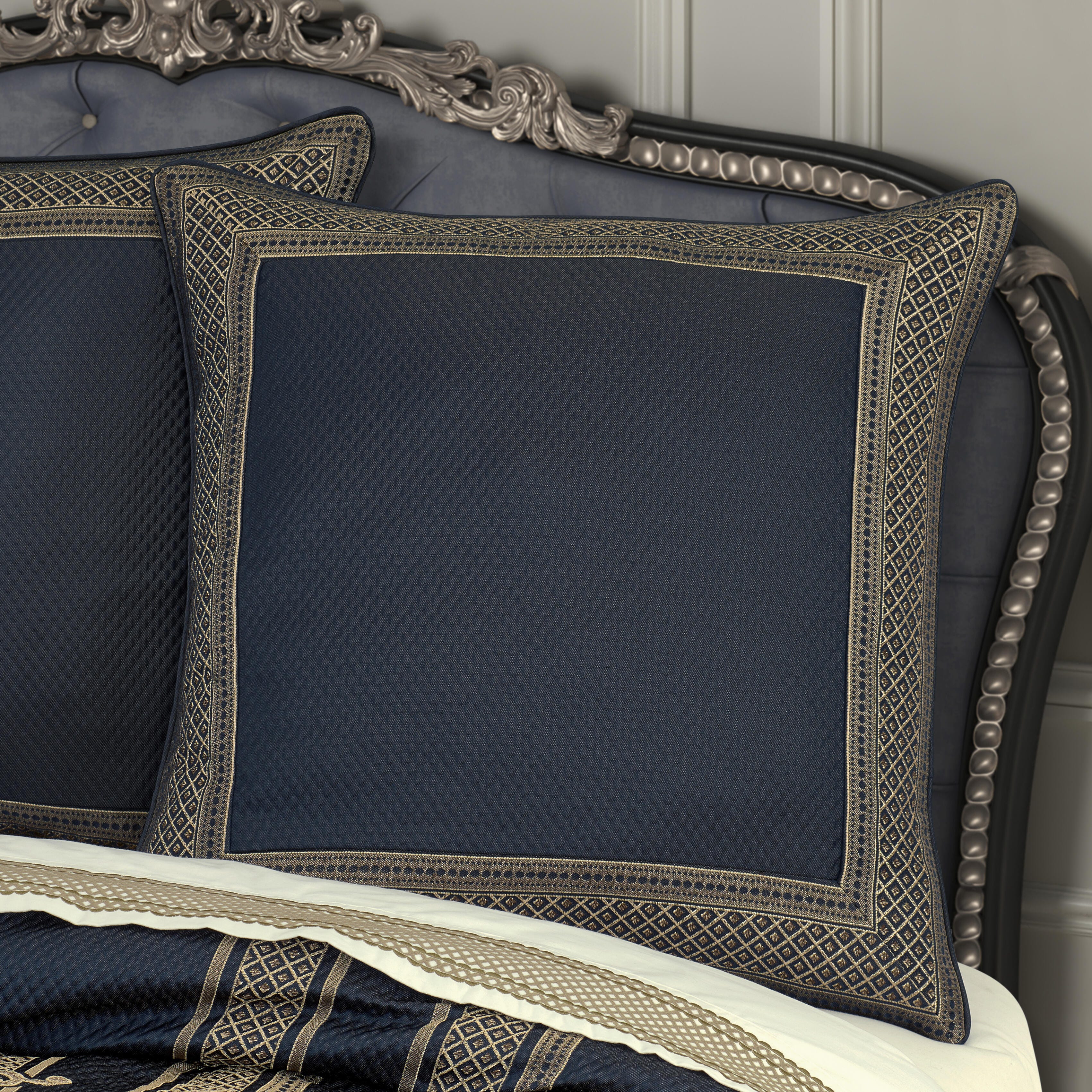 J. Queen New York Excelsior Euro Sham, Royal Blue, large