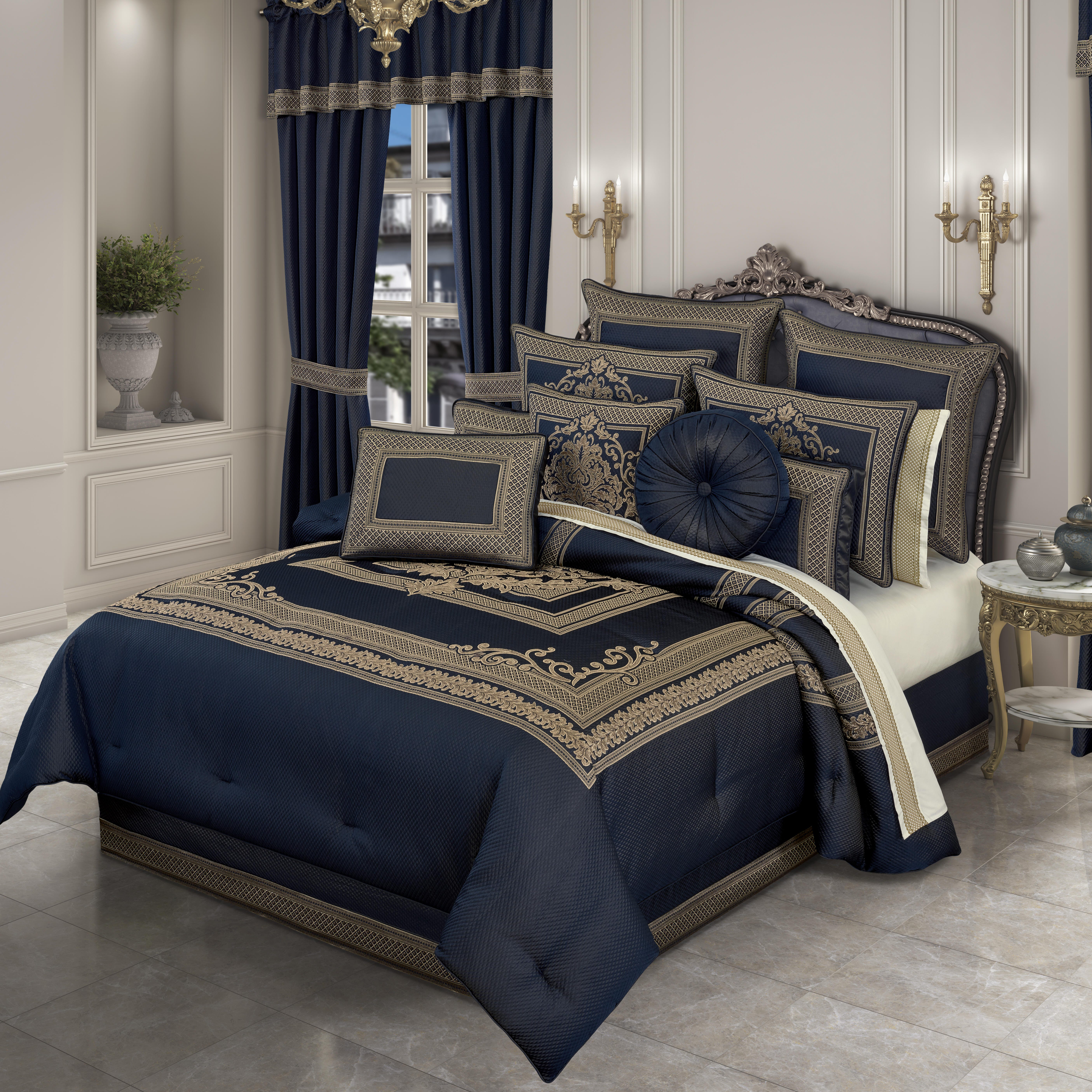 J. Queen New York Excelsior Euro Sham, Royal Blue, large