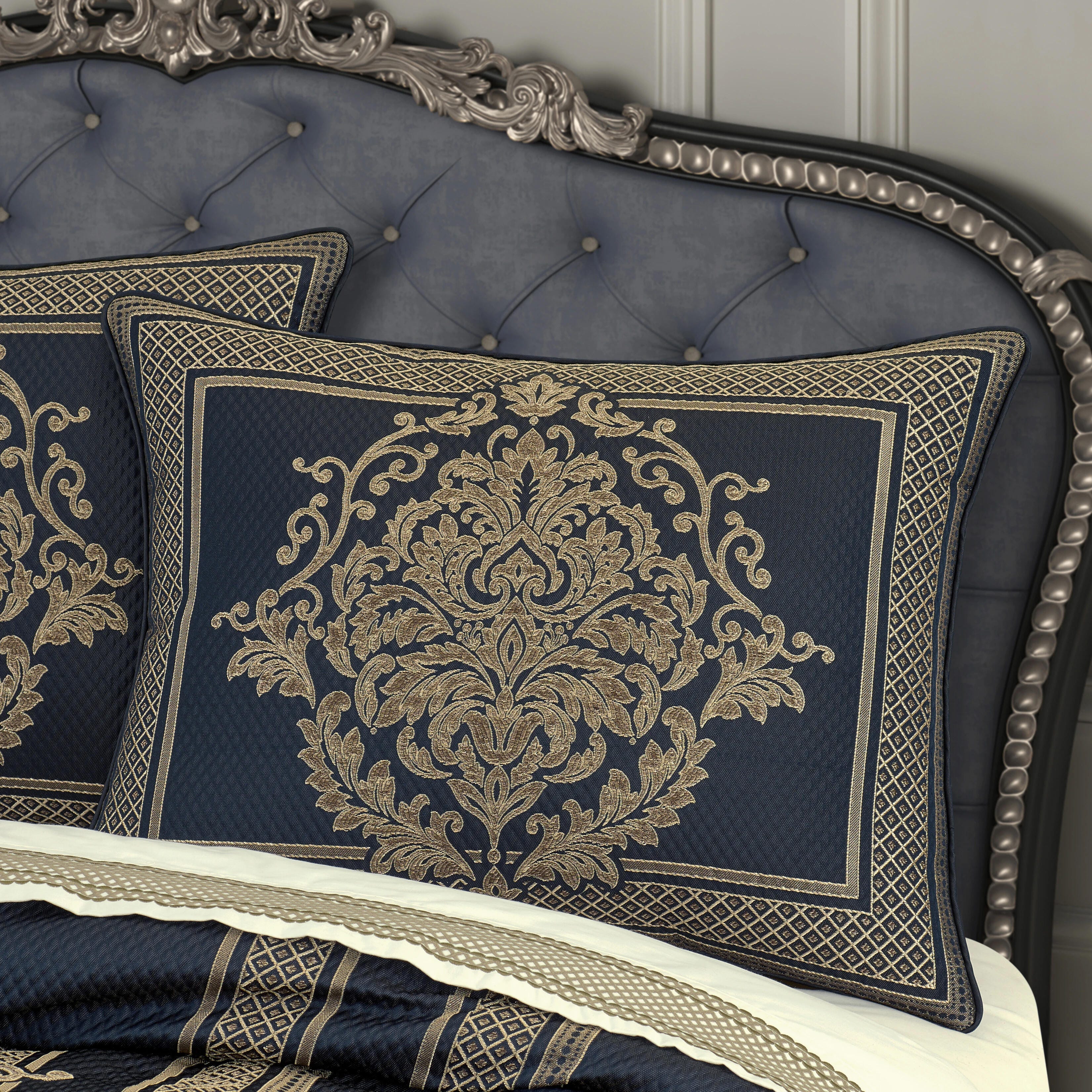 J. Queen New York Excelsior 4-Piece King Comforter Set, Royal Blue, large
