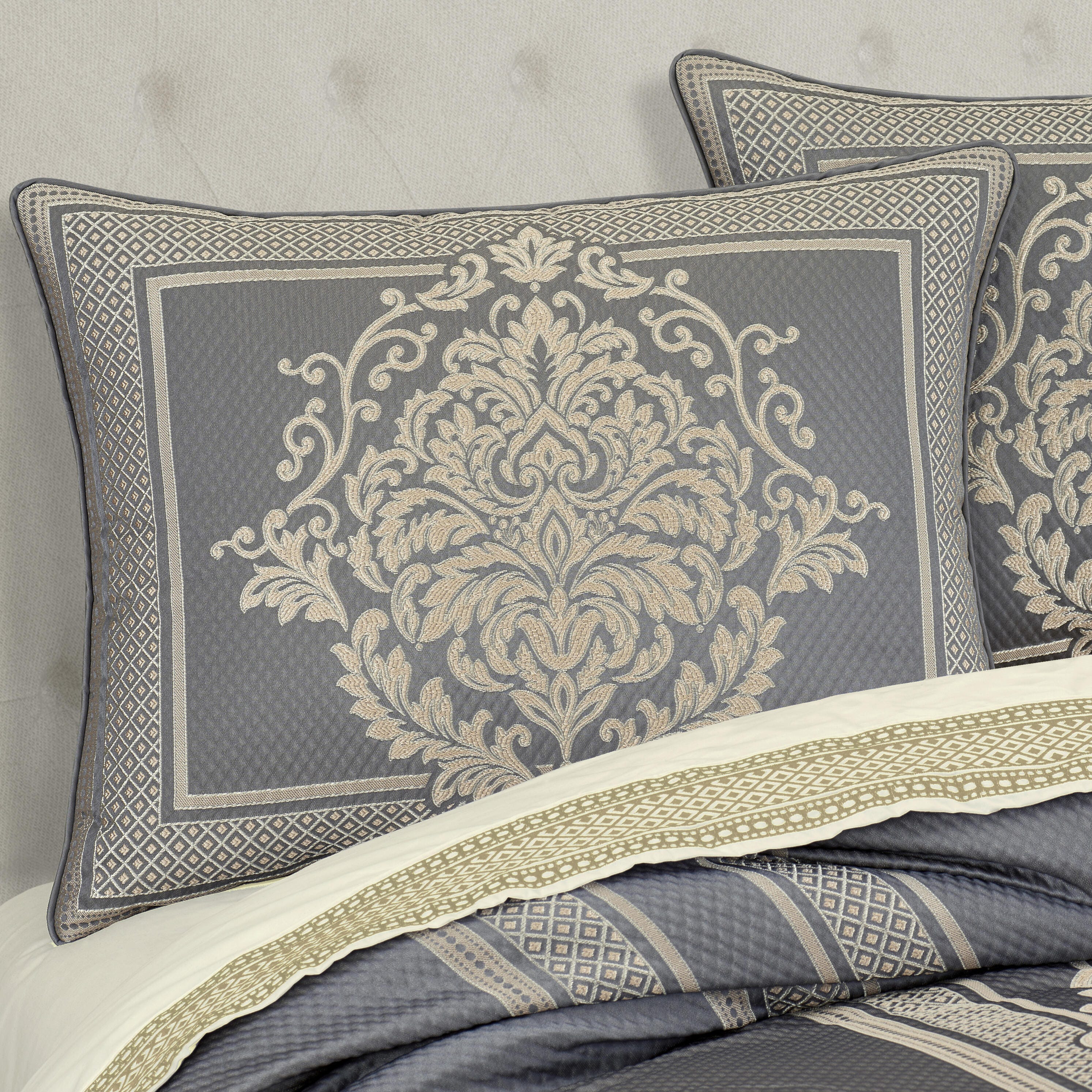 J. Queen New York Excelsior 4-Piece King Comforter Set, French Blue, large