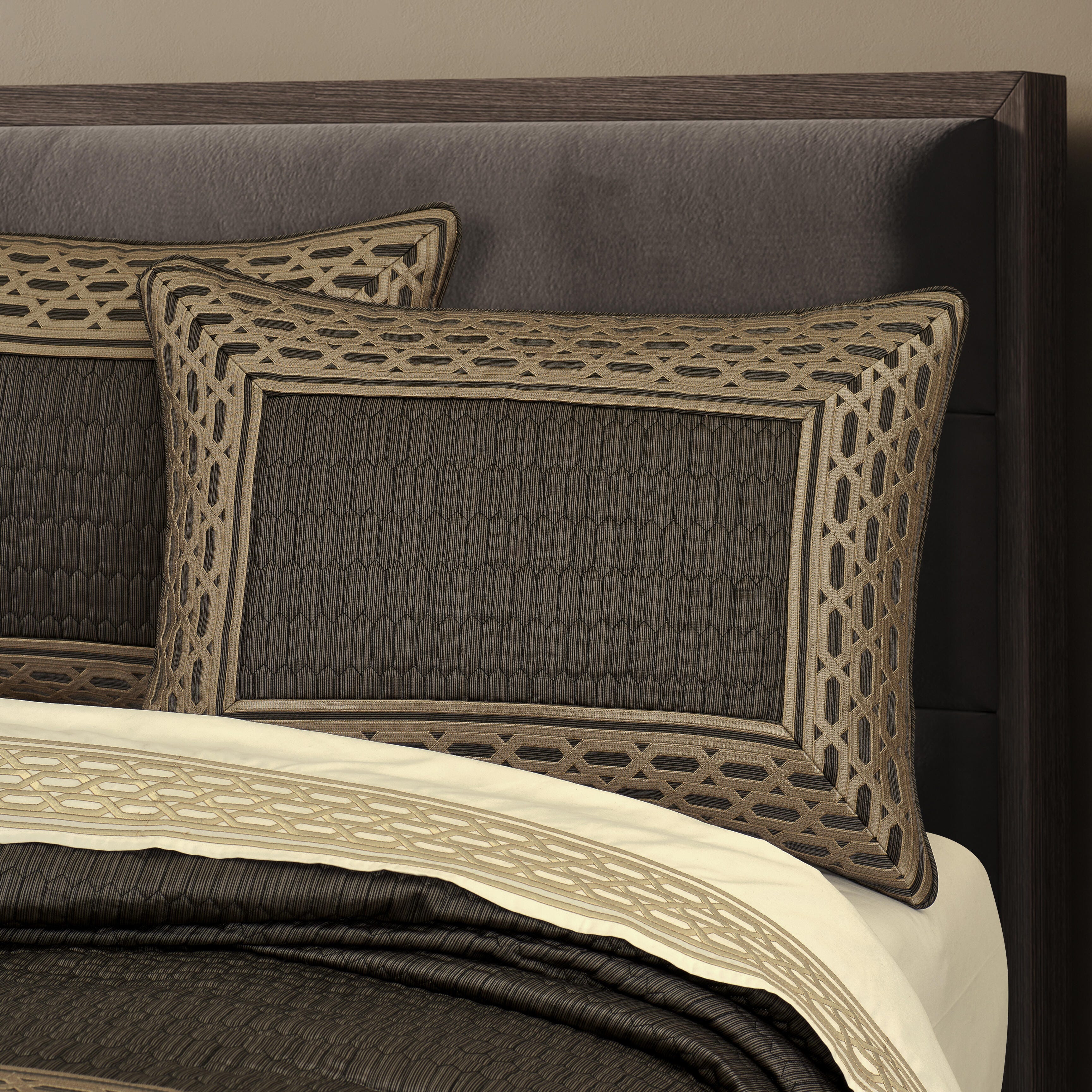 J. Queen New York Metropolitan 4-Piece Queen Comforter Set, Bronze, large