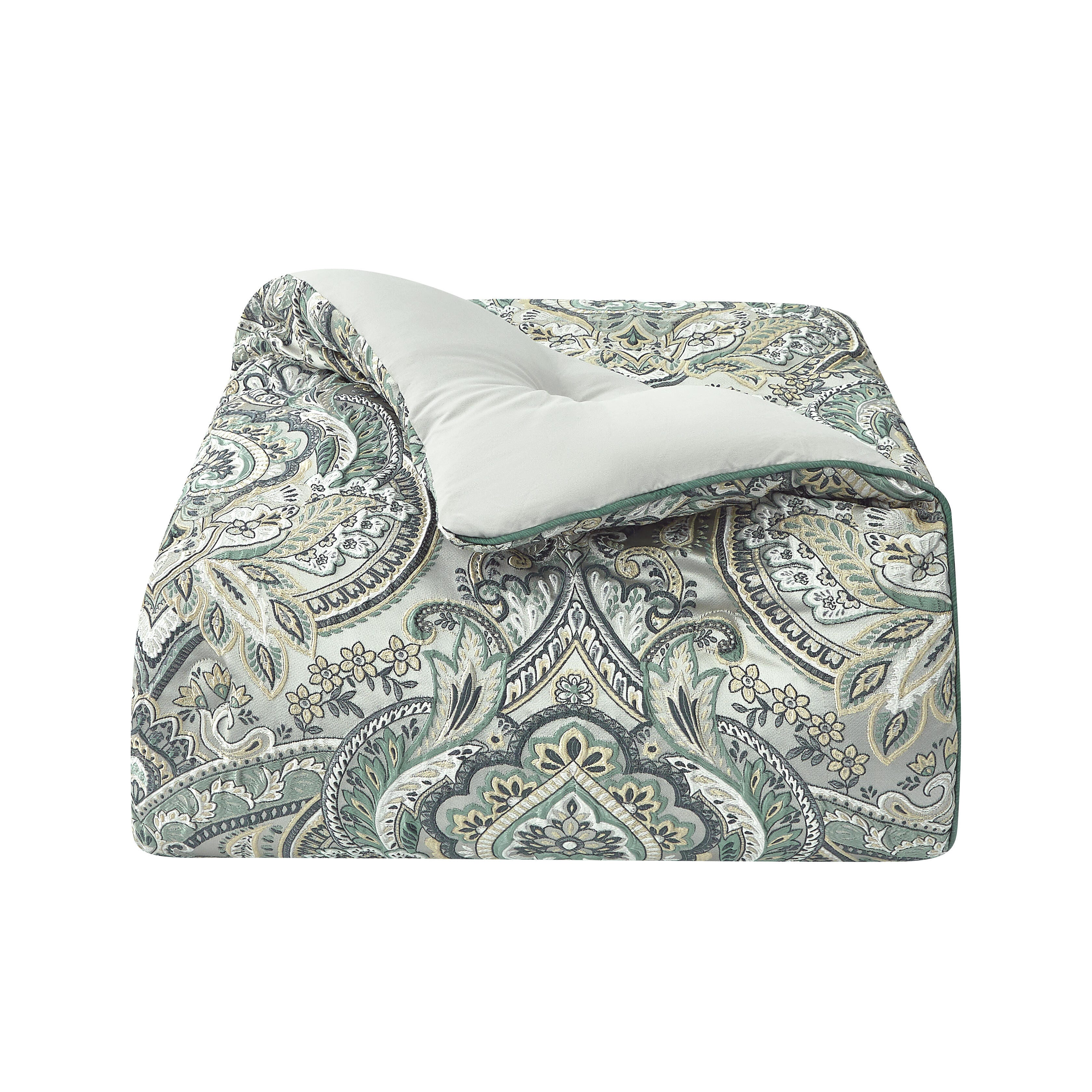 J. Queen New York Nico 4-Piece Queen Comforter Set, Spa, rollover