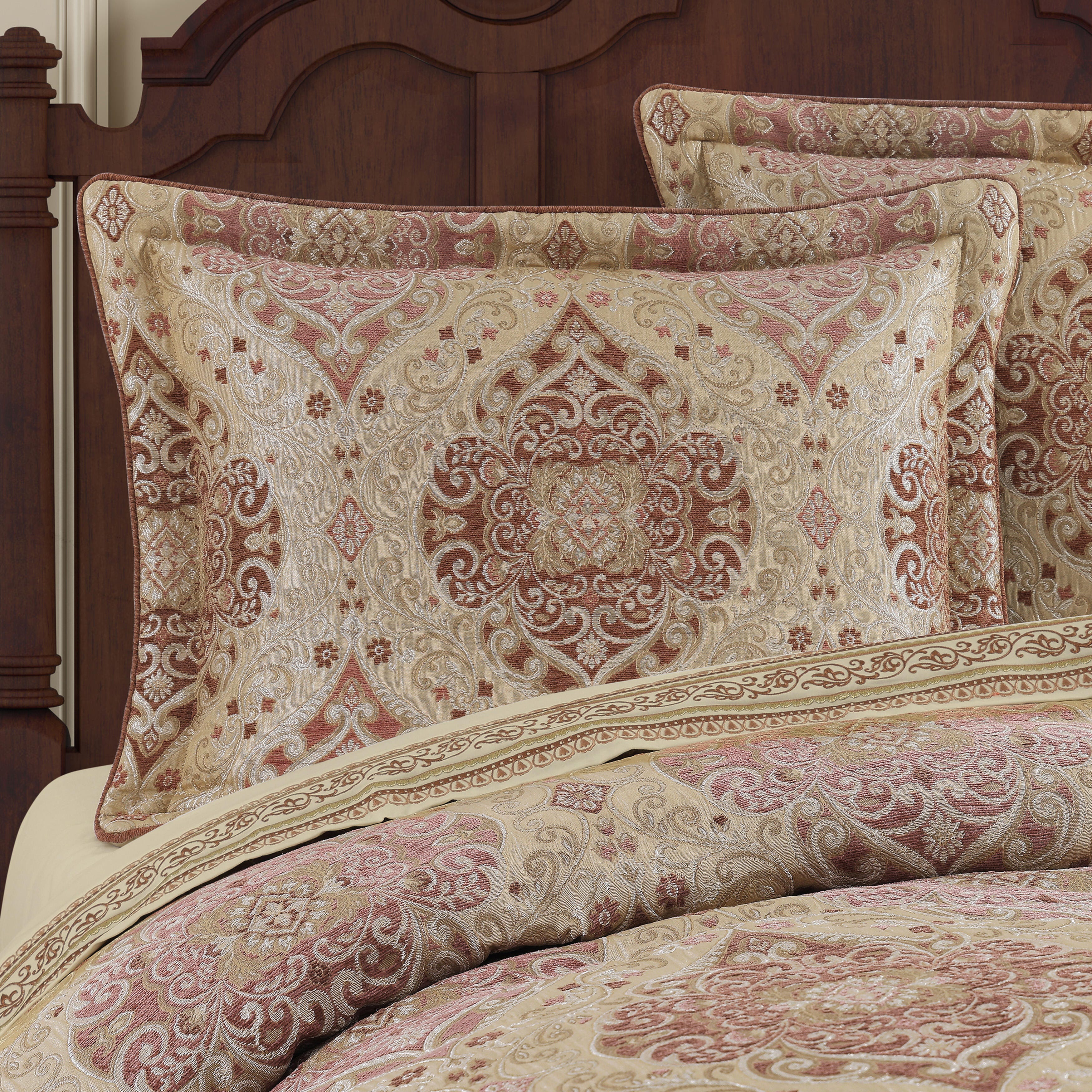J. Queen New York Weston 4-Piece King Comforter Set, Terracotta, large