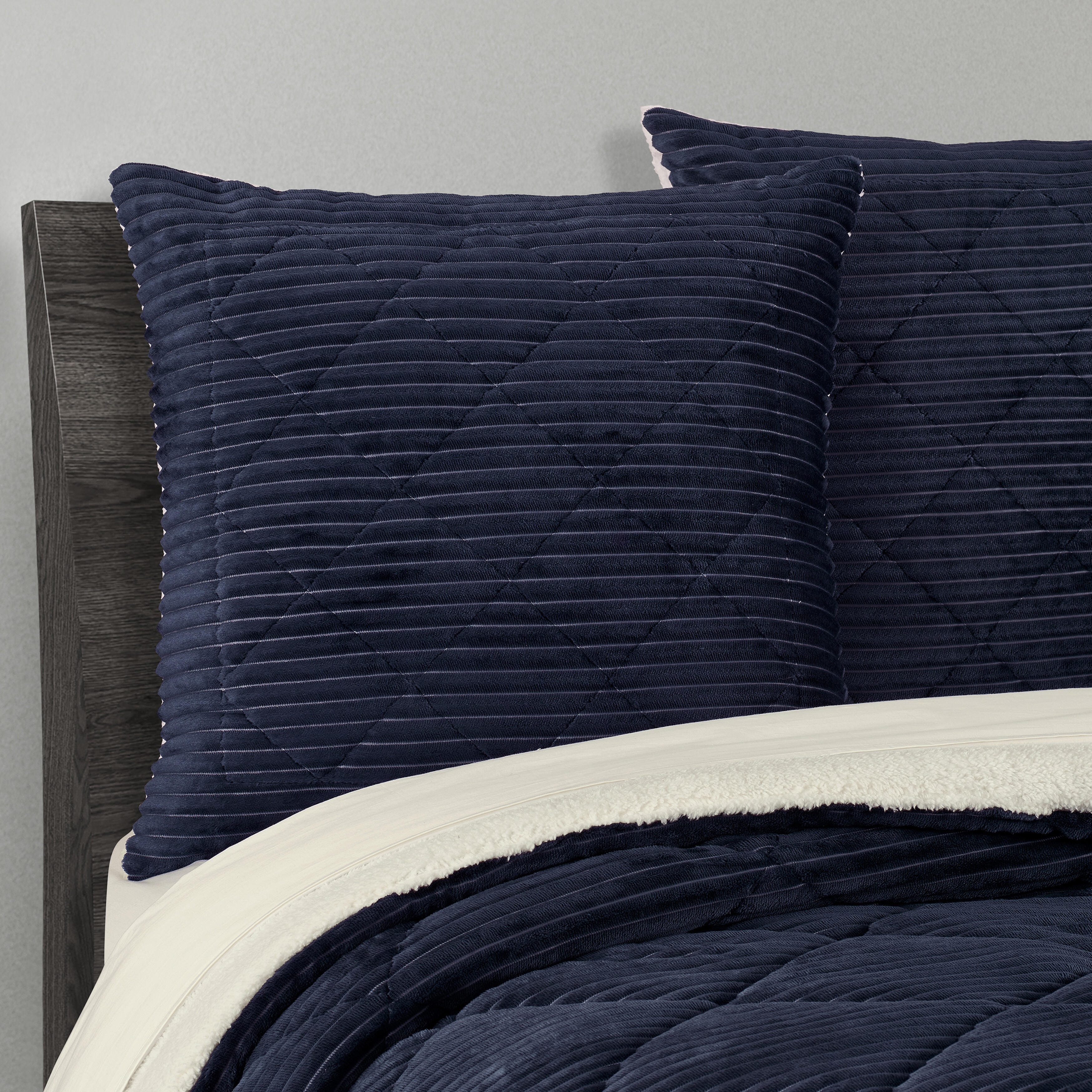 J. Queen New York Everett Euro Sham, Navy, large