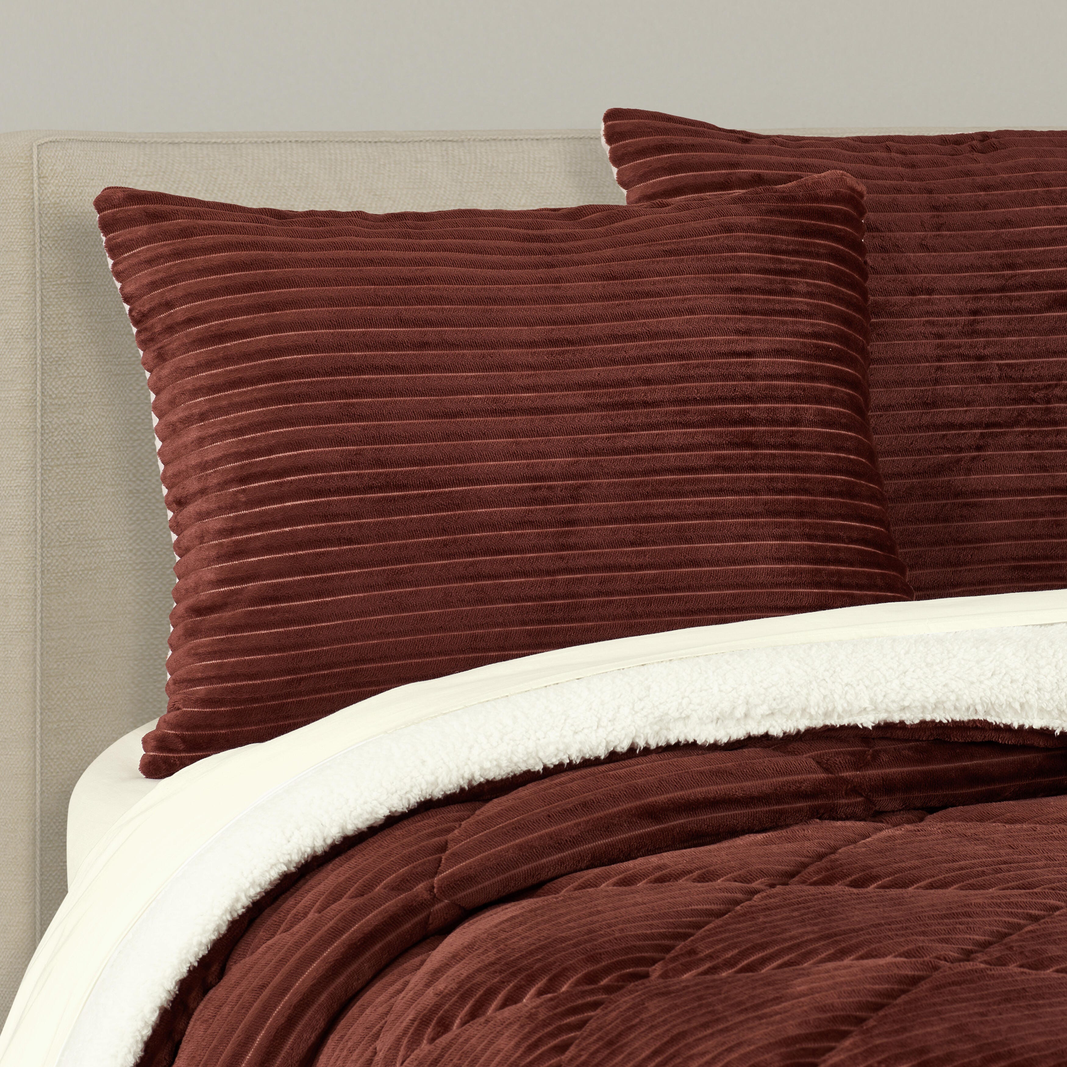 J. Queen New York Everett 3 Piece Full Comforter Set, Brick, large