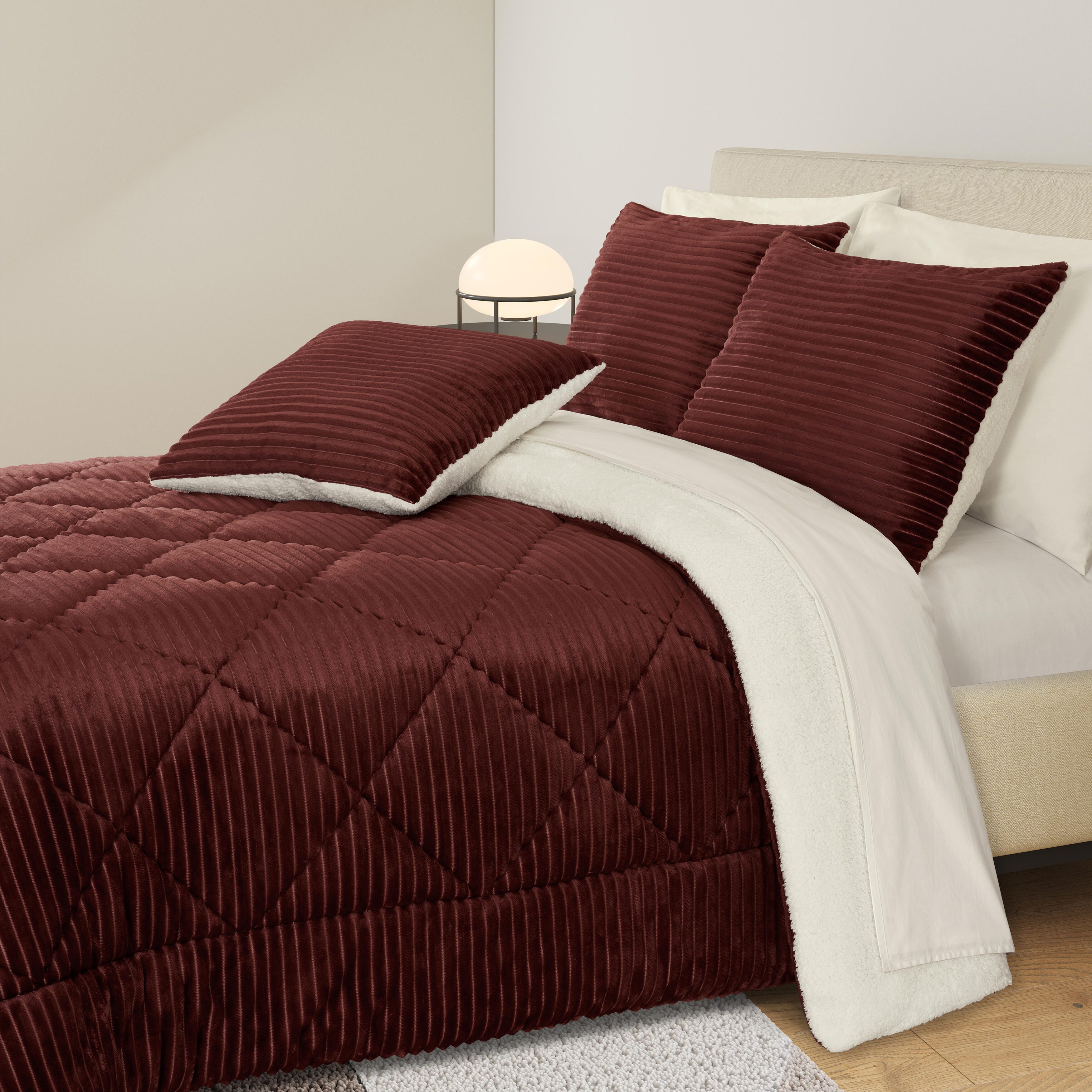 J. Queen New York Everett 3 Piece Full Comforter Set, Brick, large