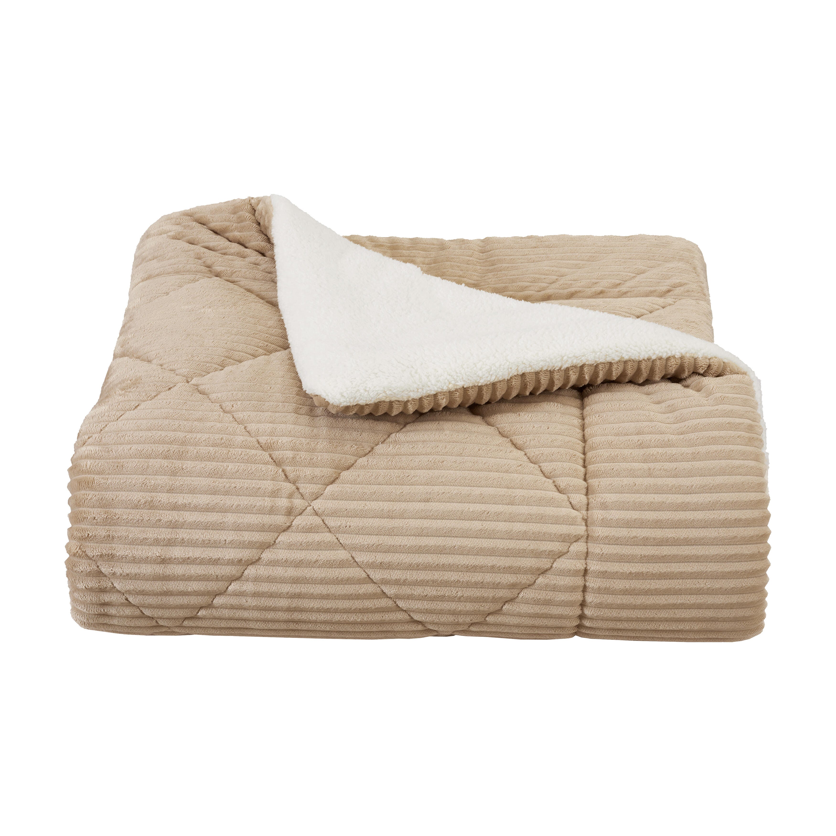 J. Queen New York Everett 3 Piece Full Comforter Set, Beige, rollover