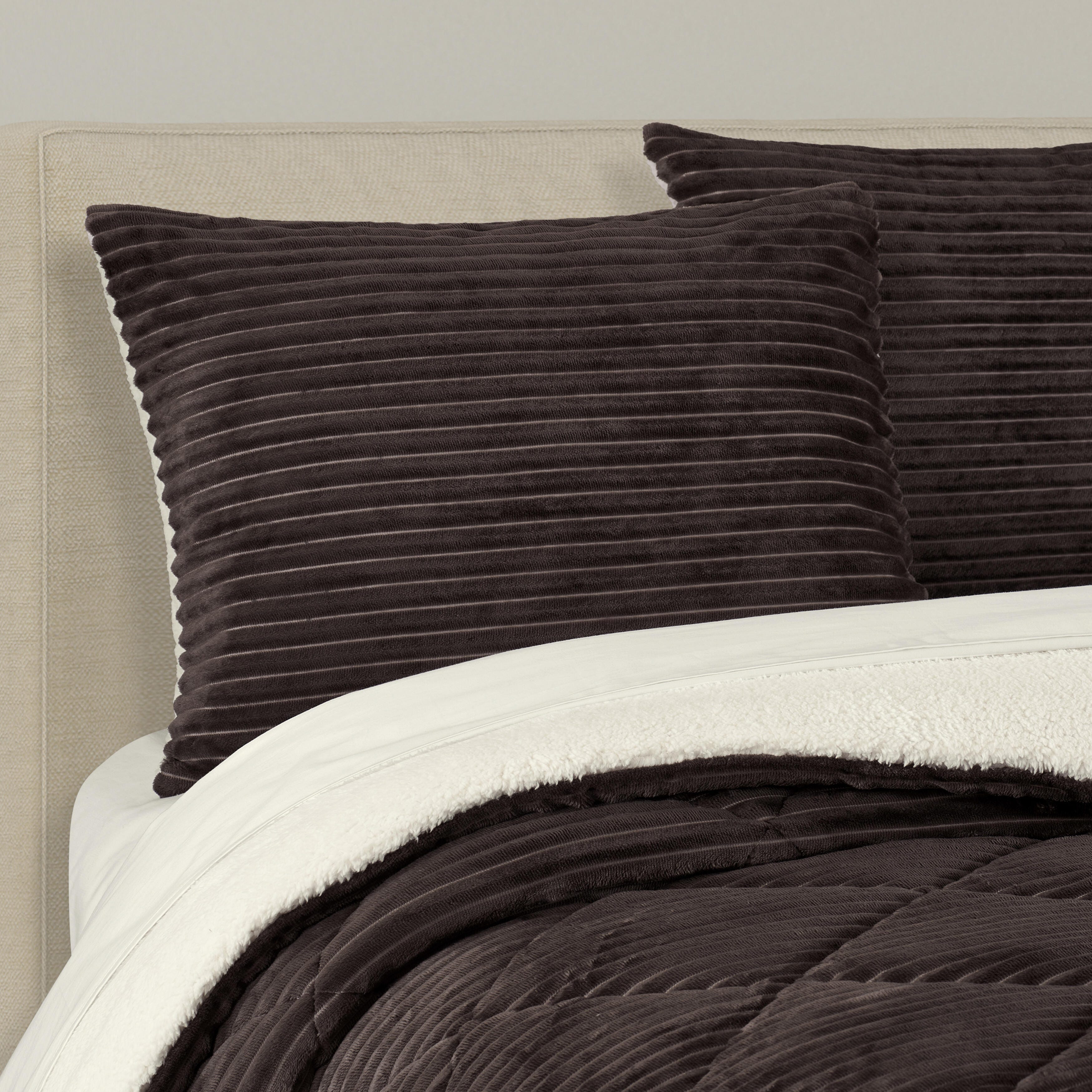 J. Queen New York Everett 3 Piece Full Comforter Set, Mocha, large