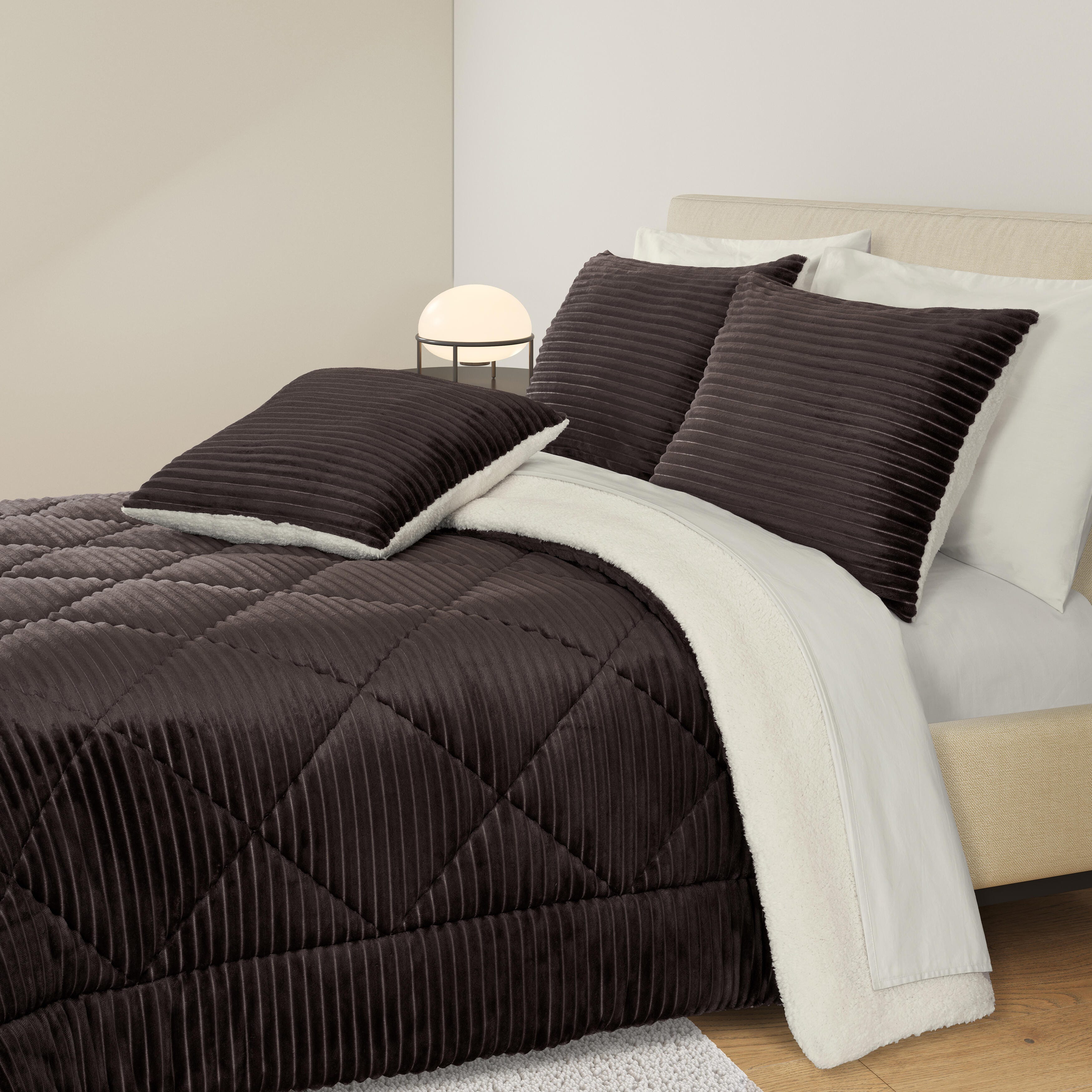 J. Queen New York Everett 3 Piece Full Comforter Set, Mocha, large