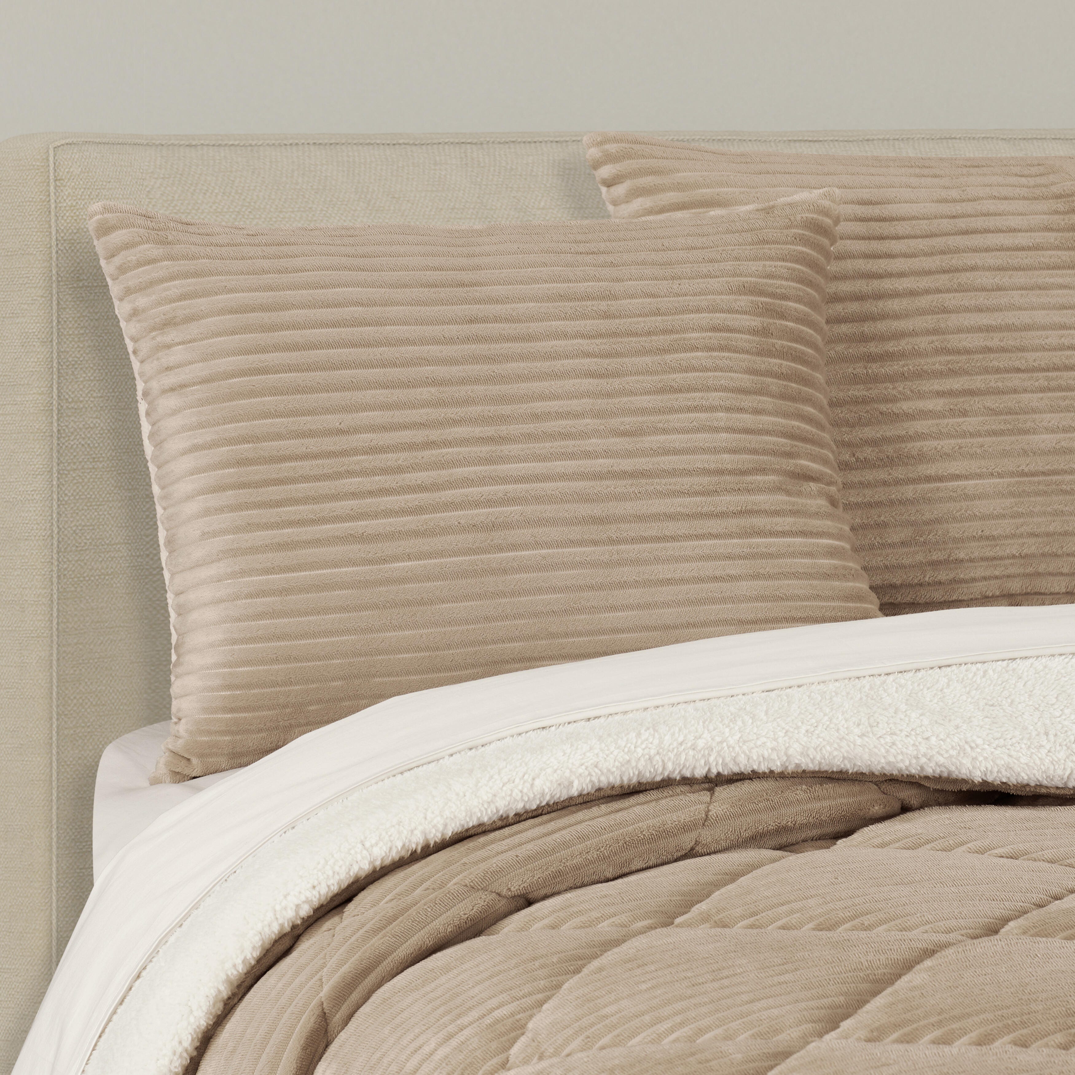 J. Queen New York Everett 3 Piece King Comforter Set, Beige, large