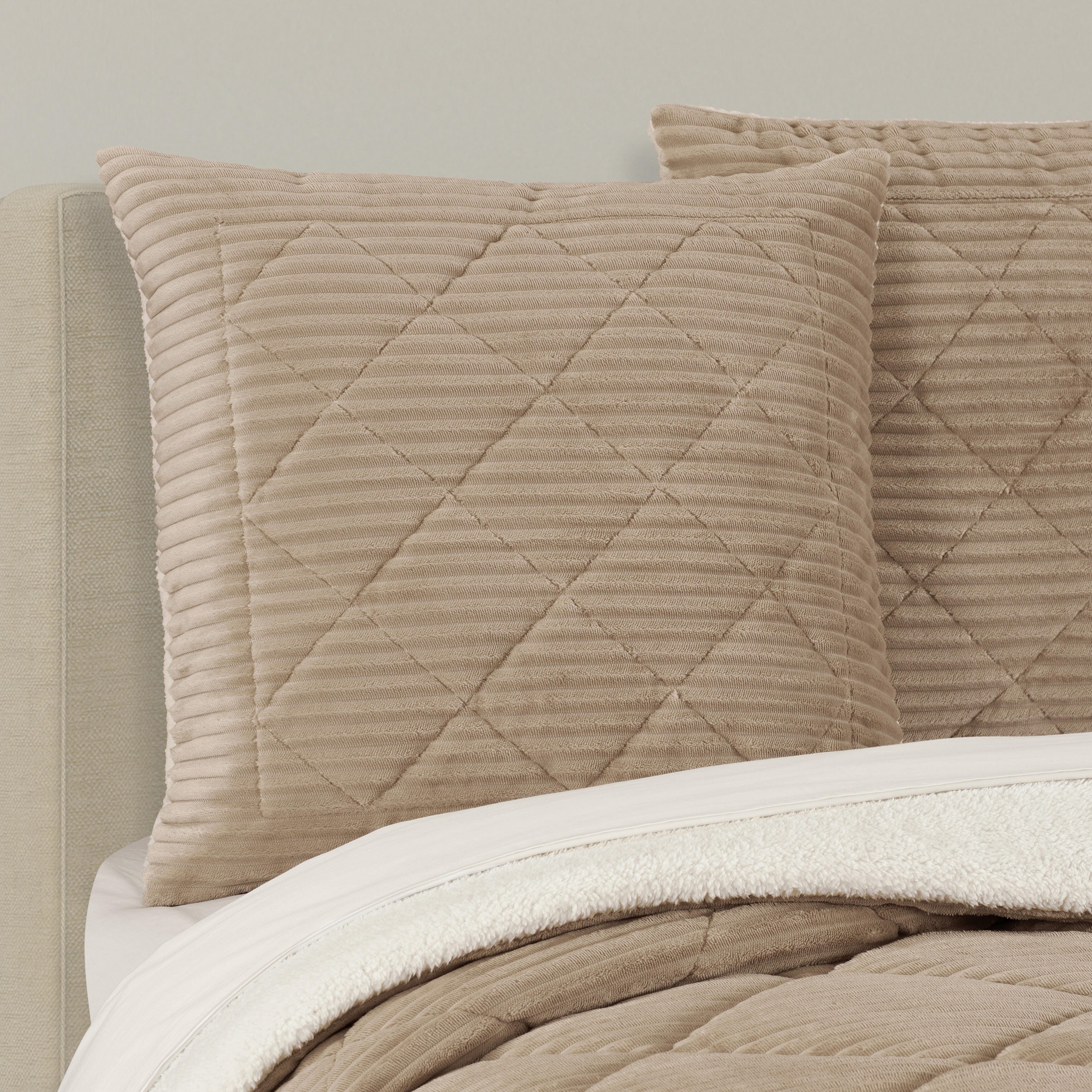 J. Queen New York Everett Euro Sham, Beige, large