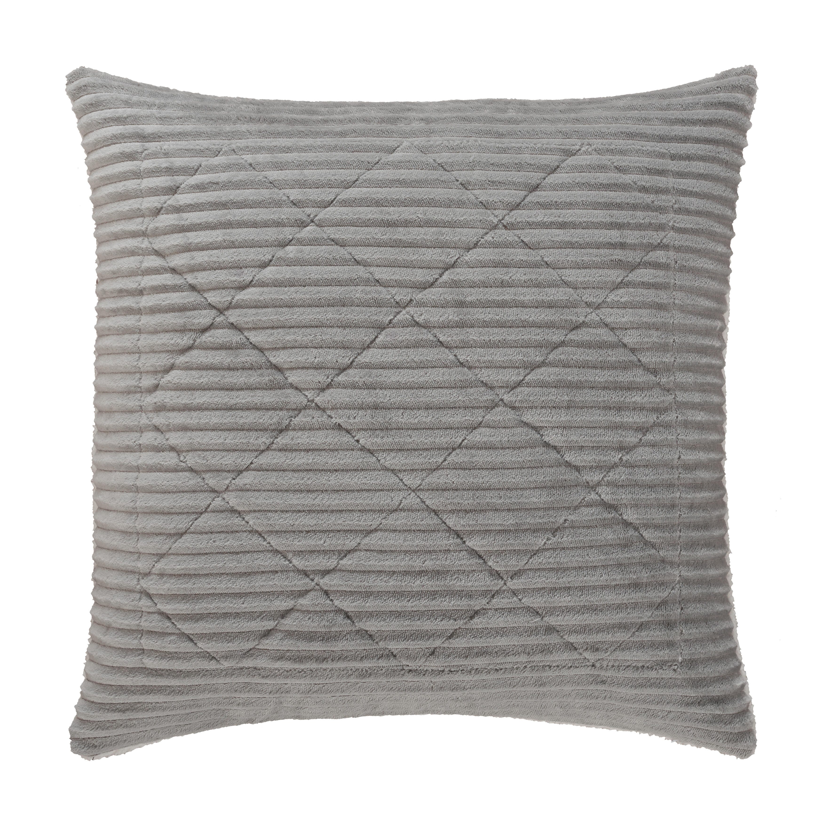 J. Queen New York Everett Euro Sham, Light Gray, large