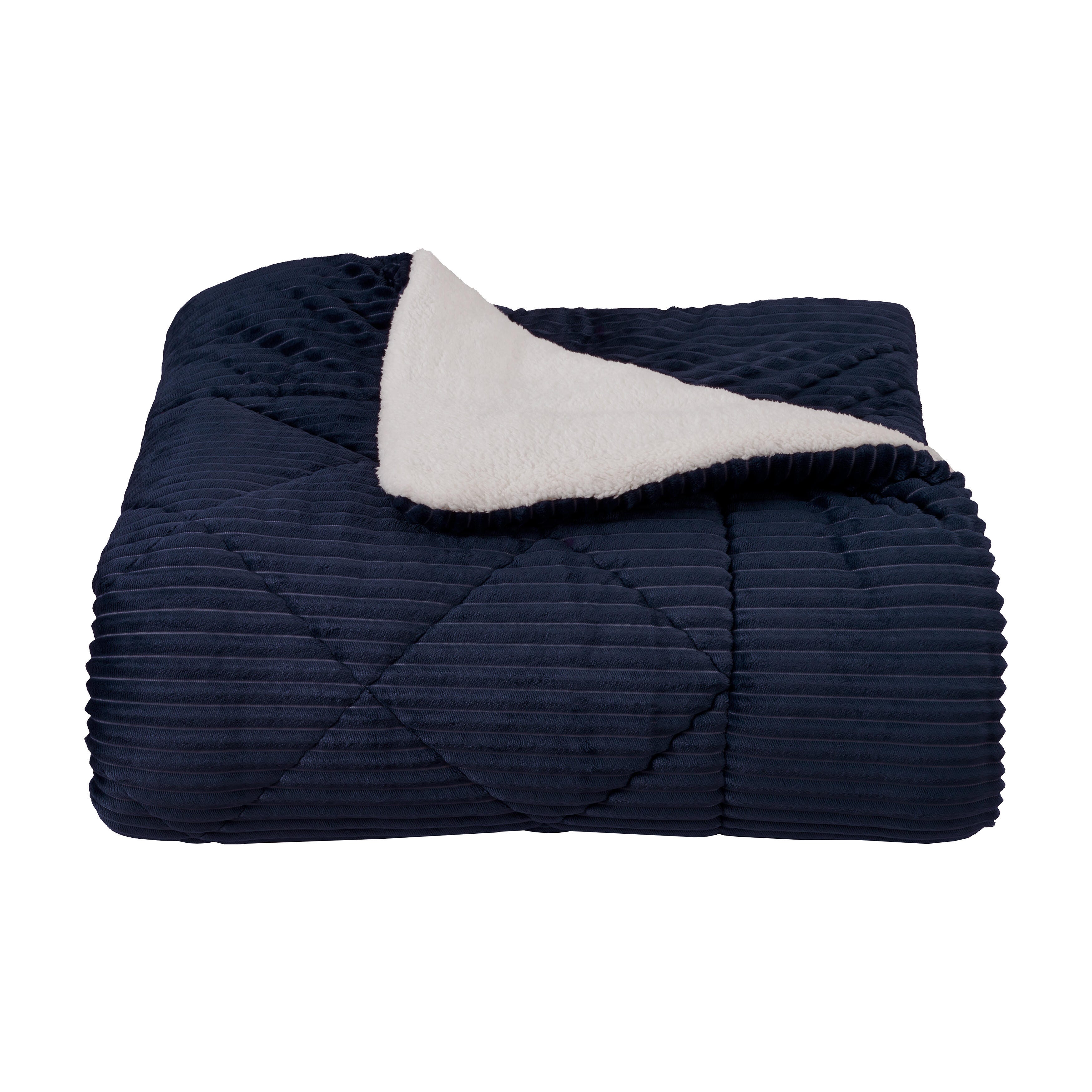 J. Queen New York Everett 3 Piece King Comforter Set, Navy, rollover