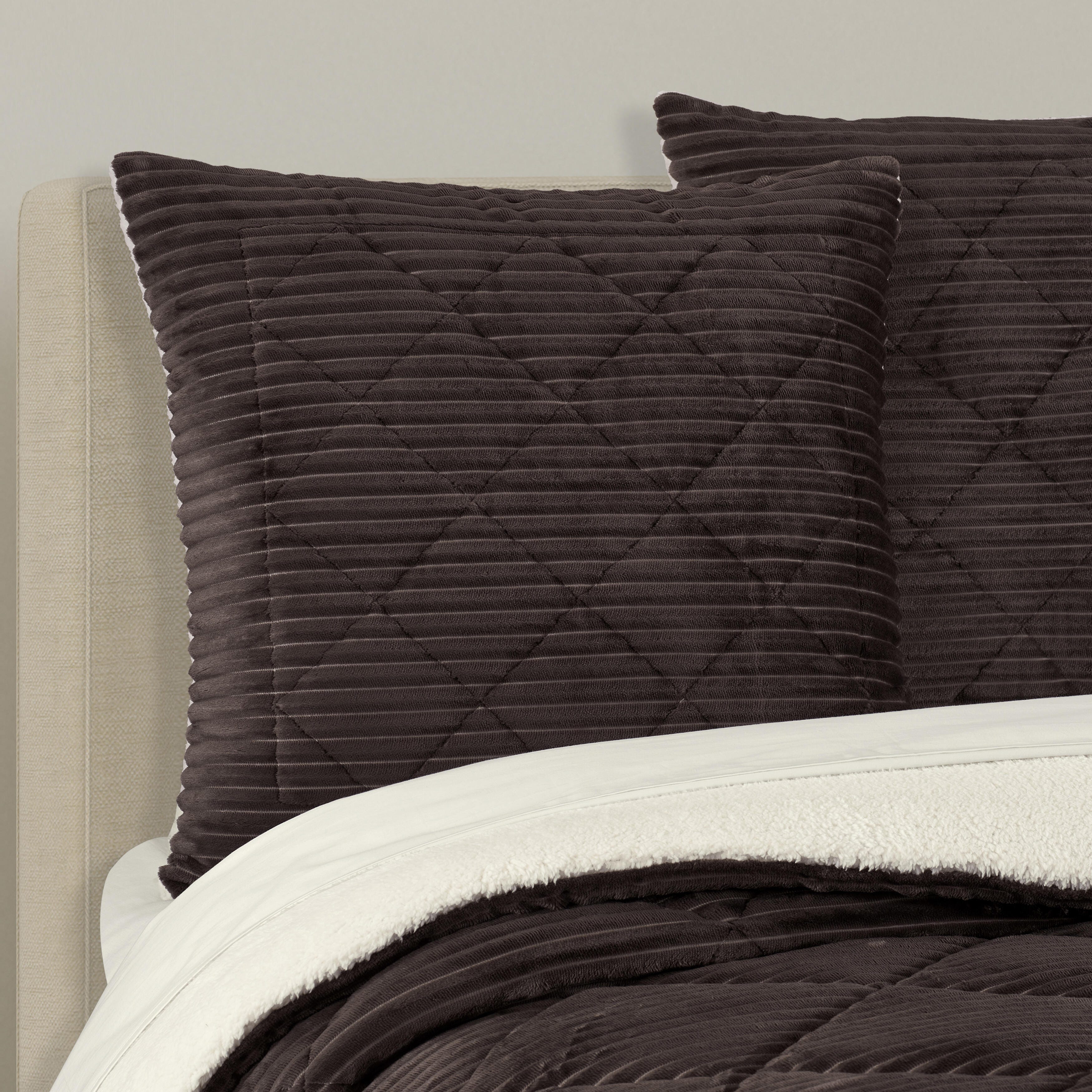 J. Queen New York Everett Euro Sham, Mocha, large