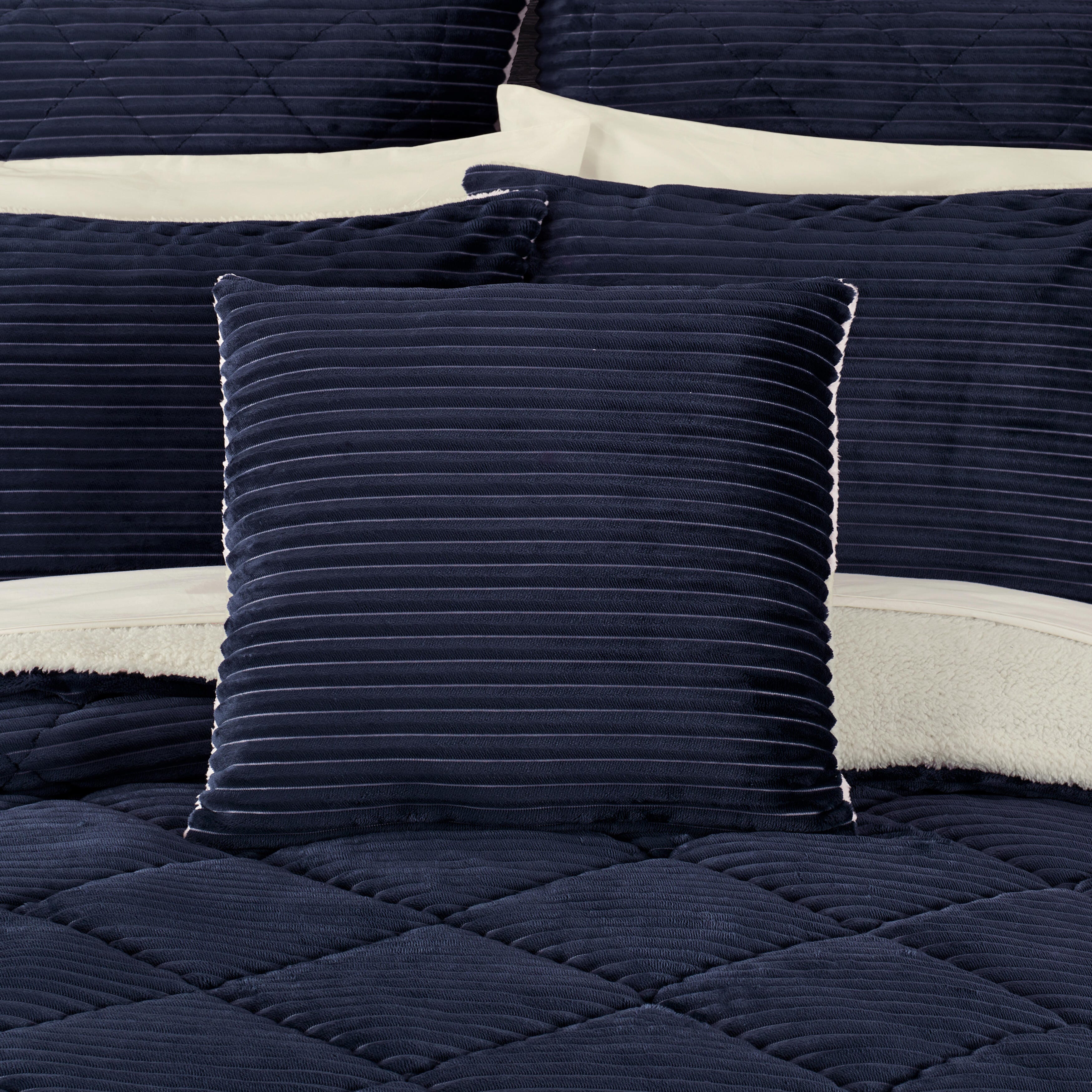 J. Queen New York Everett Decorative Throw Pillow, Navy, rollover
