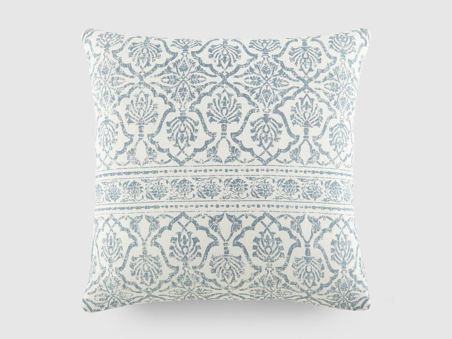iEnjoy Home Damask Print Decorative Throw Pillow, Light Blue, large