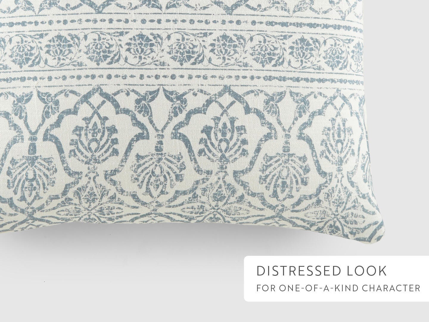 iEnjoy Home Damask Print Decorative Throw Pillow, Light Blue, large