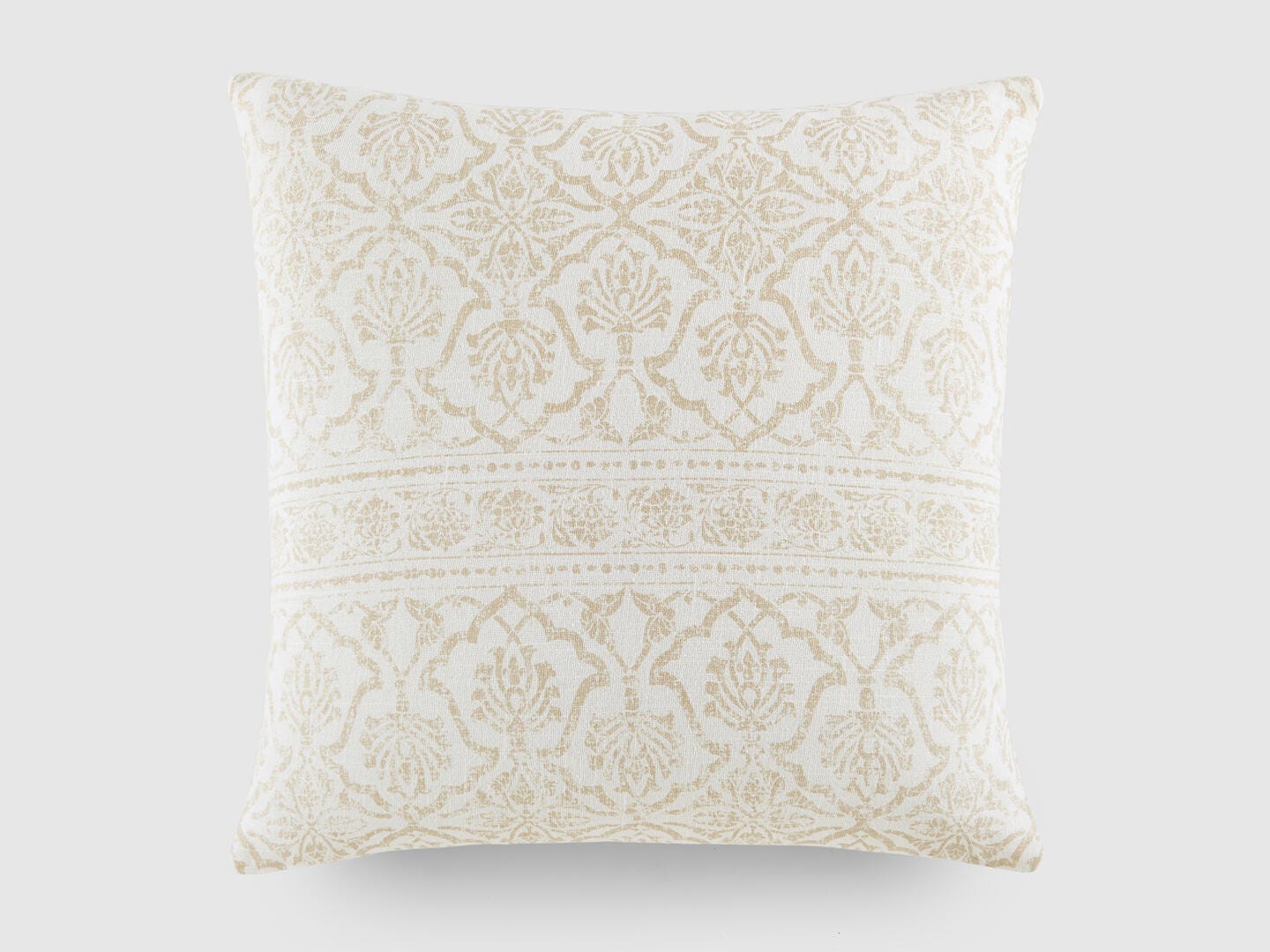 iEnjoy Home Damask Print Decorative Throw Pillow, Natural, large