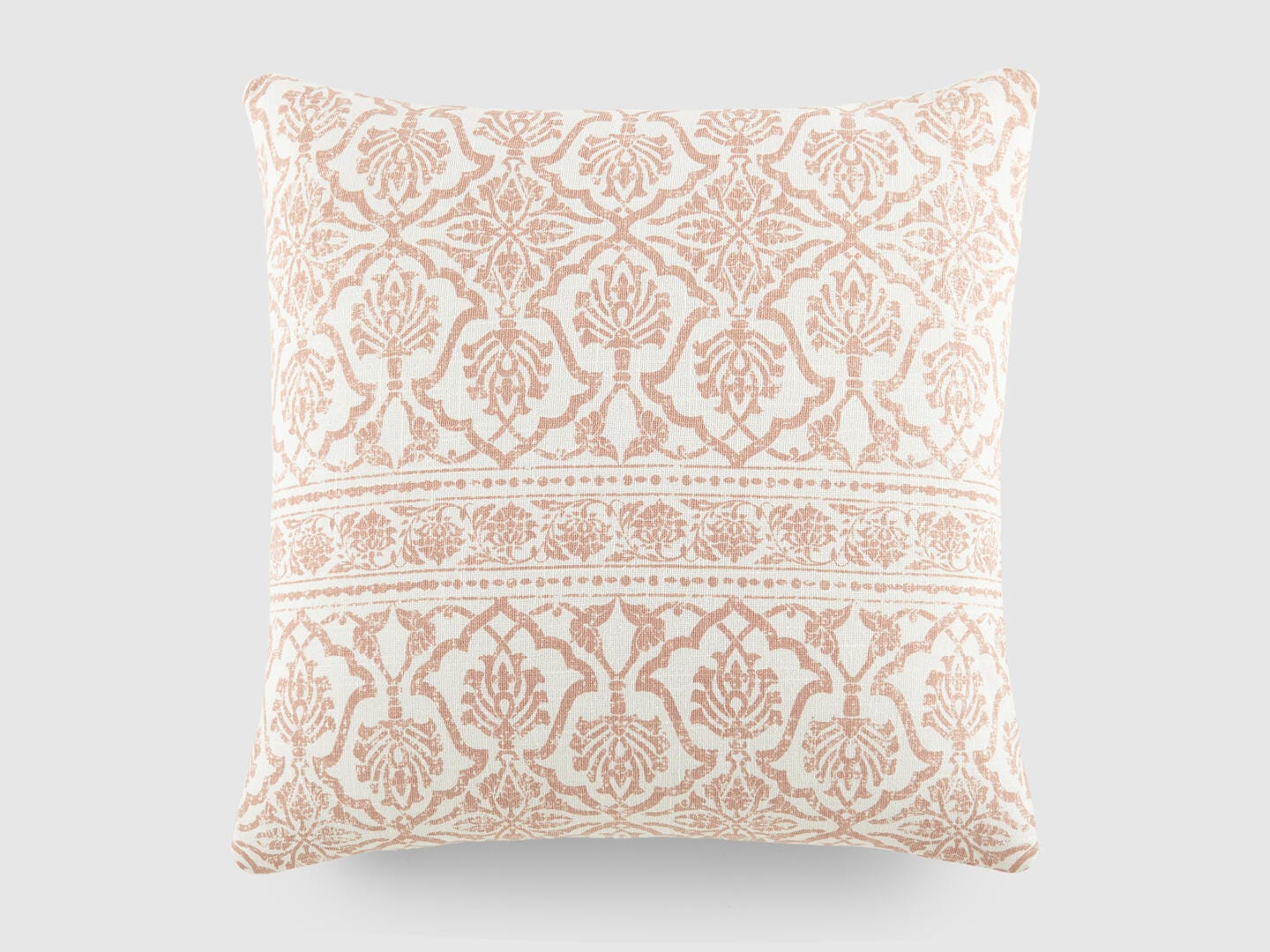 iEnjoy Home Damask Print Decorative Throw Pillow, Rose, large