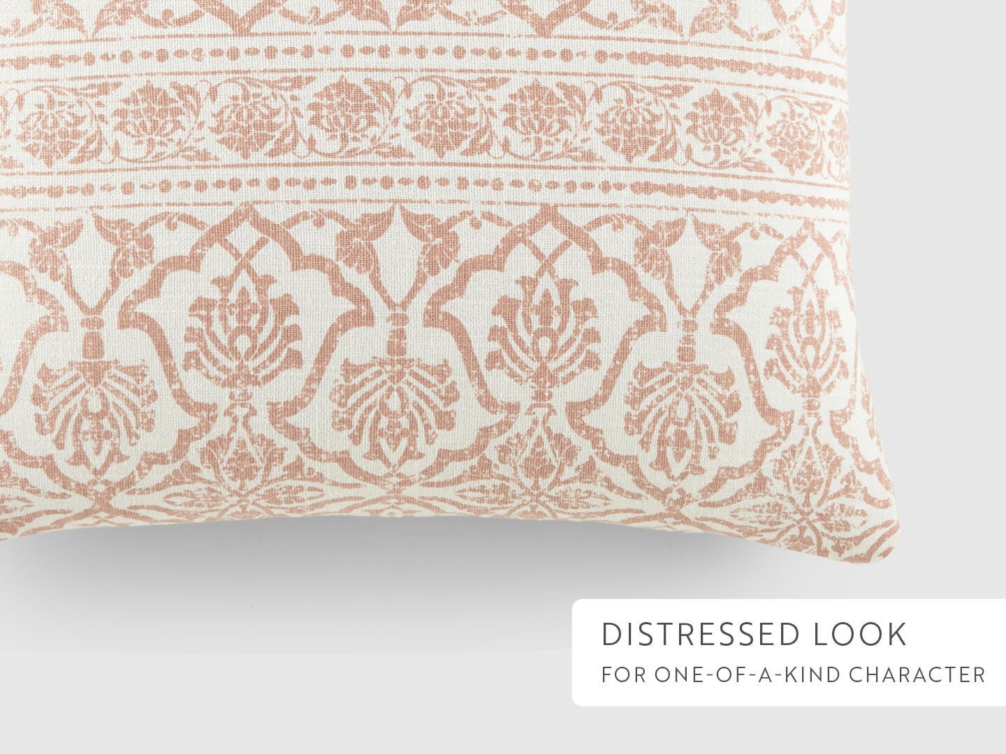 iEnjoy Home Damask Print Decorative Throw Pillow, Rose, large