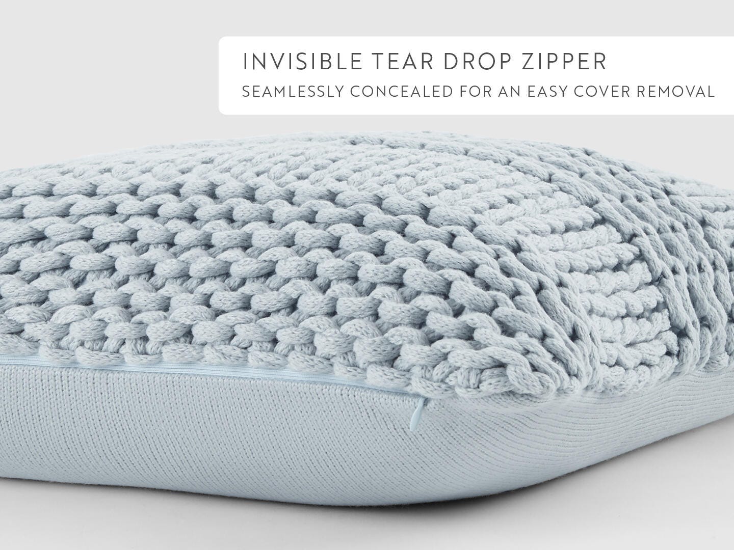 iEnjoy Home Chunky Decorative Throw Pillow, Light Blue, large