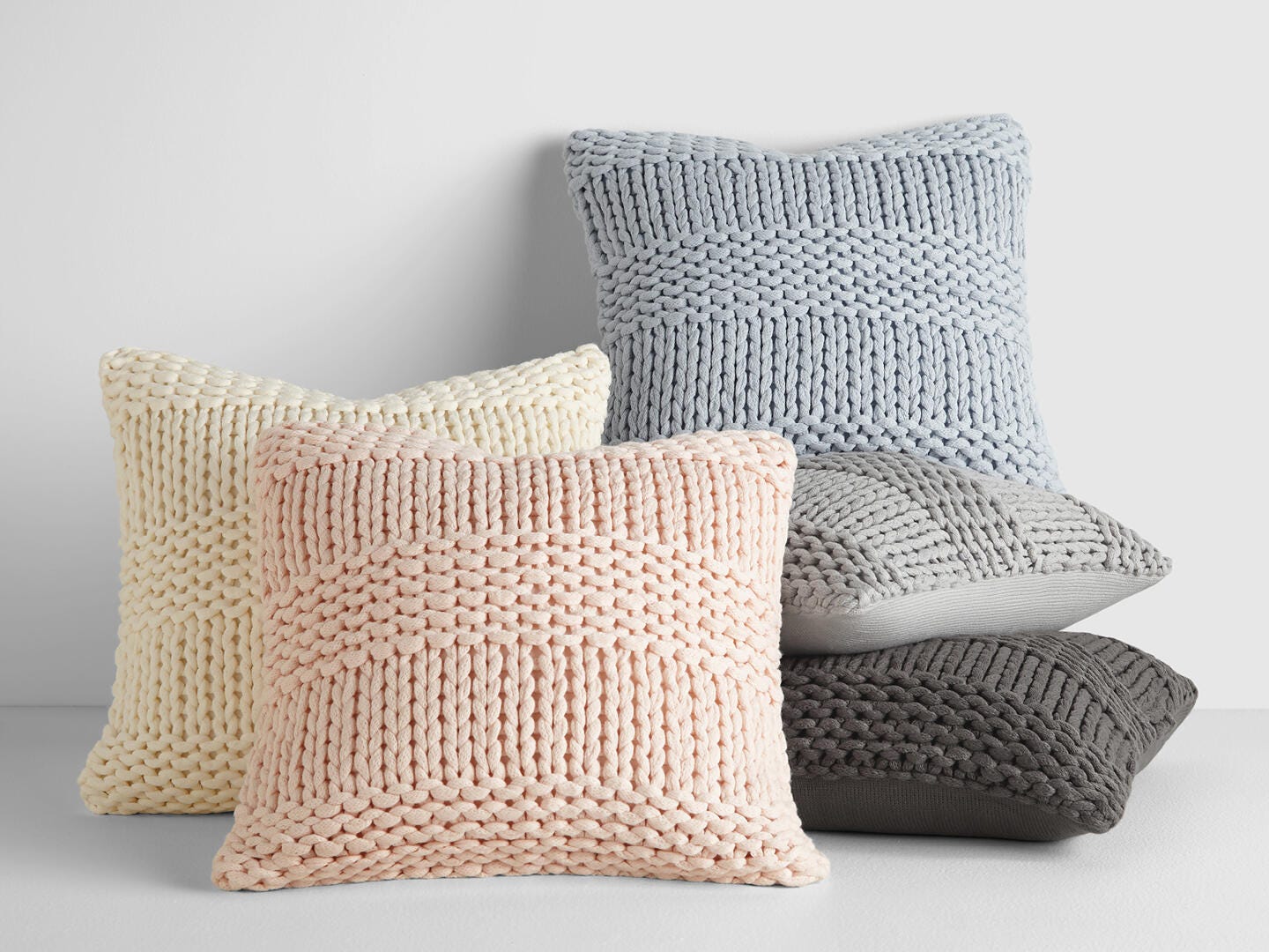 iEnjoy Home Chunky Decorative Throw Pillow, Light Blue, large