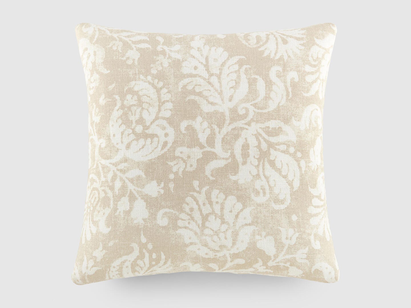 iEnjoy Home Classic Damask Print Decorative Throw Pillow, Natural, large