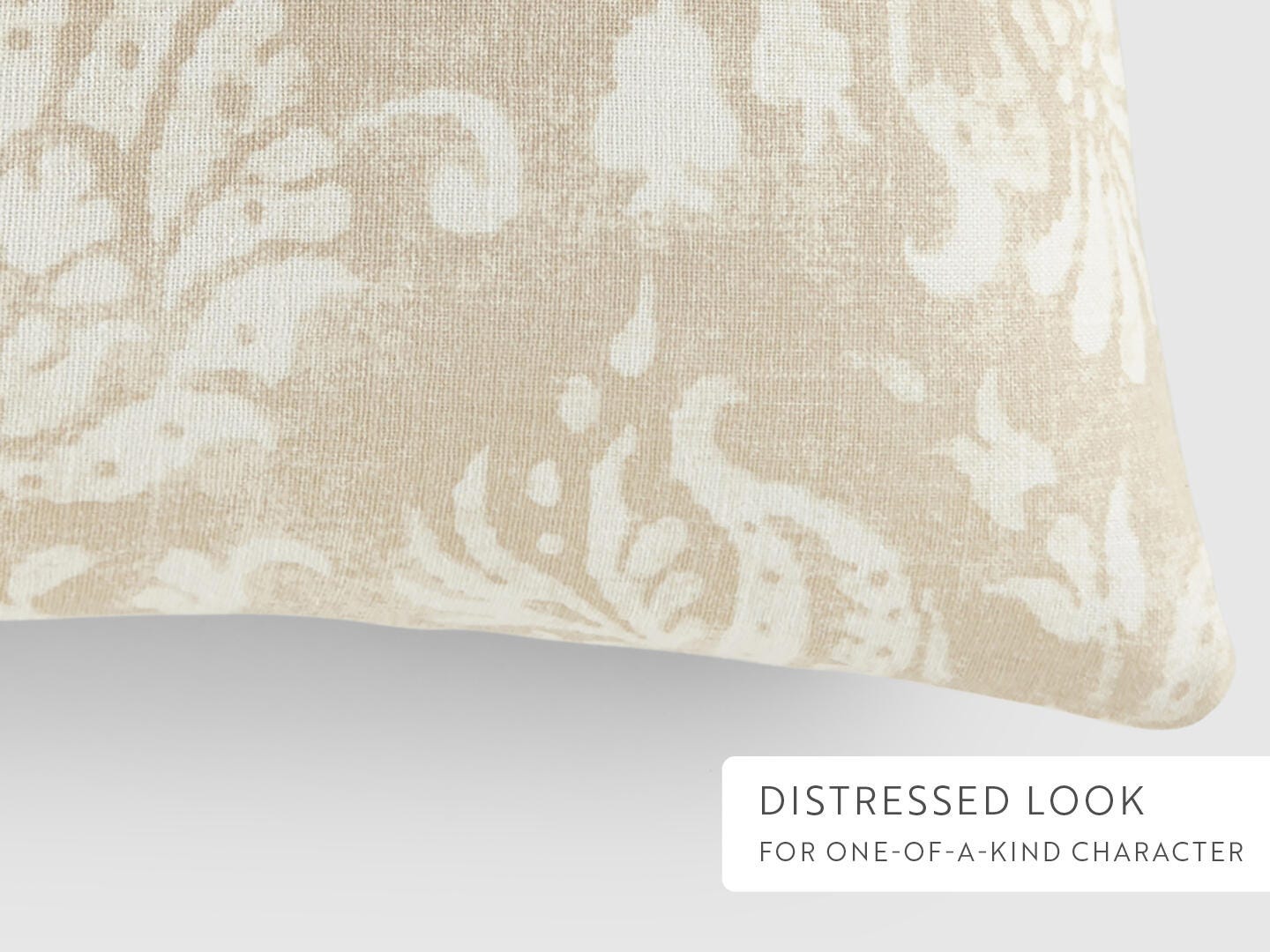 iEnjoy Home Classic Damask Print Decorative Throw Pillow, Natural, large