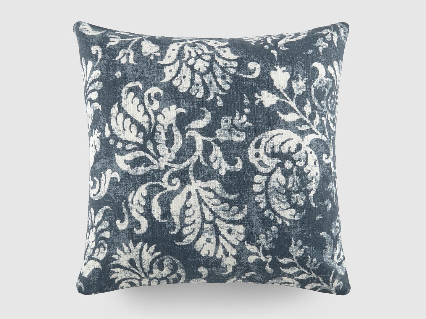 iEnjoy Home Classic Damask Print Decorative Throw Pillow, Navy, large