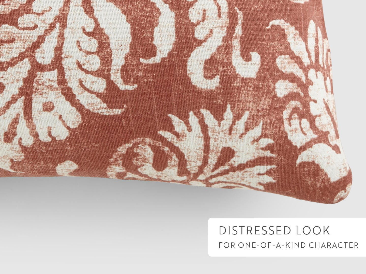 iEnjoy Home Classic Damask Print Decorative Throw Pillow, Rose, large