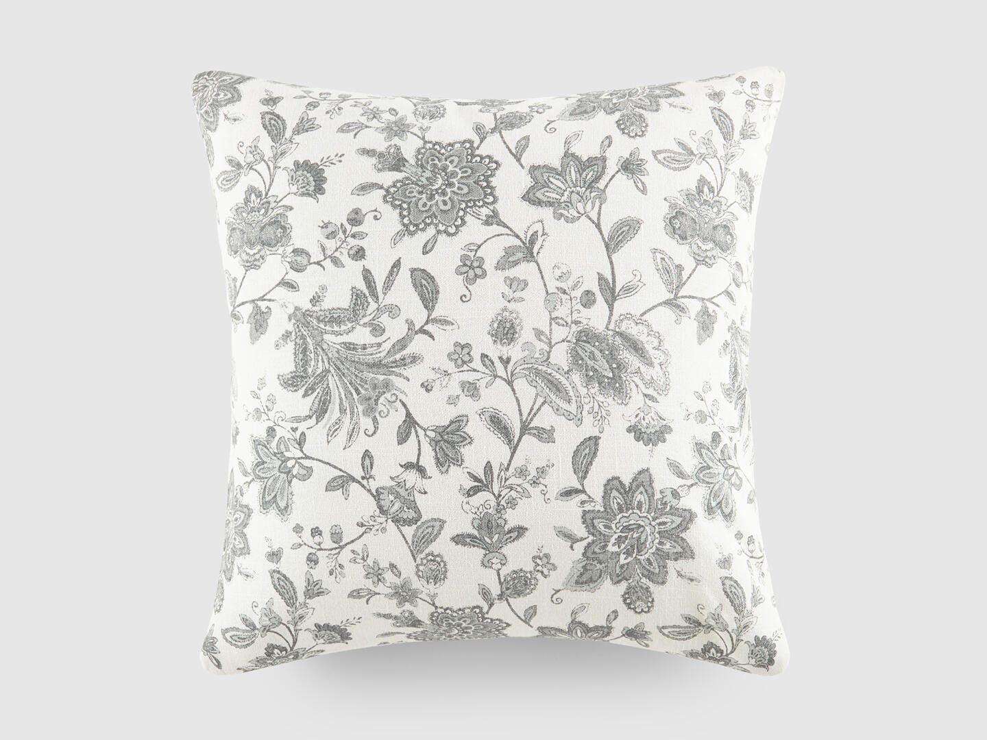 iEnjoy Home Floral Print Decorative Throw Pillow, Gray, large
