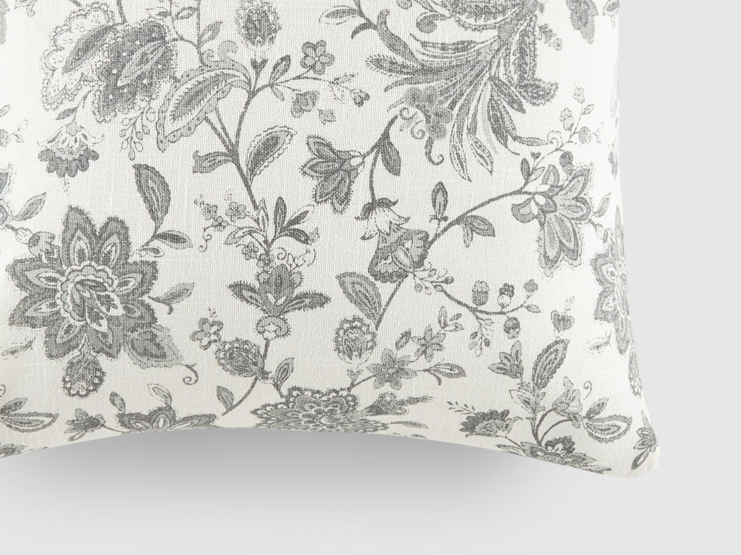iEnjoy Home Floral Print Decorative Throw Pillow, Gray, large